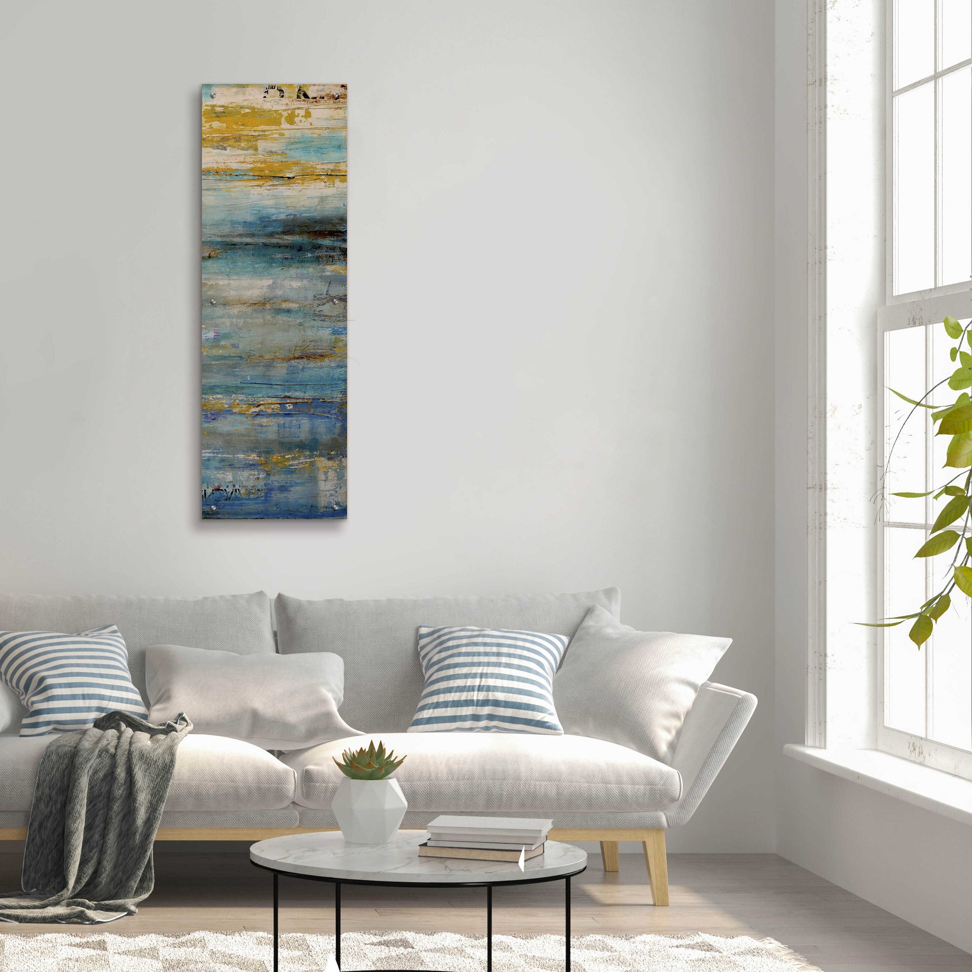 Epic Art 'Beyond the Sea II' by Erin Ashley, Acrylic Glass Wall Art,16x48