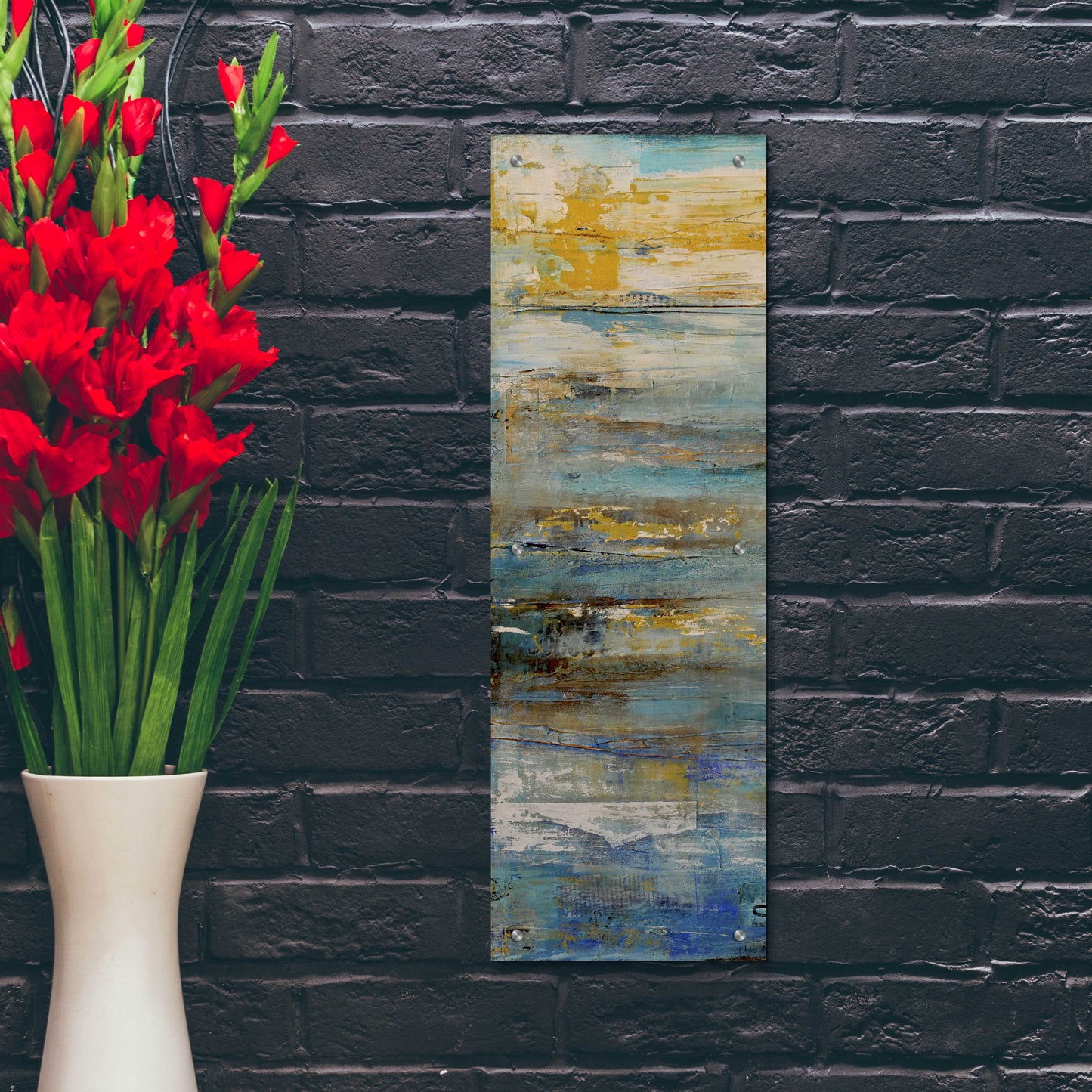 Epic Art 'Beyond the Sea I' by Erin Ashley, Acrylic Glass Wall Art,12x36