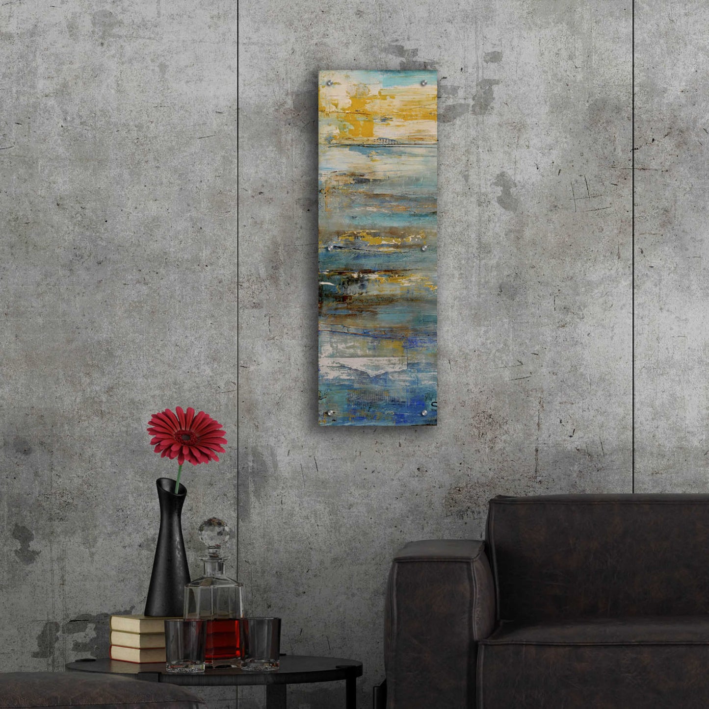 Epic Art 'Beyond the Sea I' by Erin Ashley, Acrylic Glass Wall Art,12x36