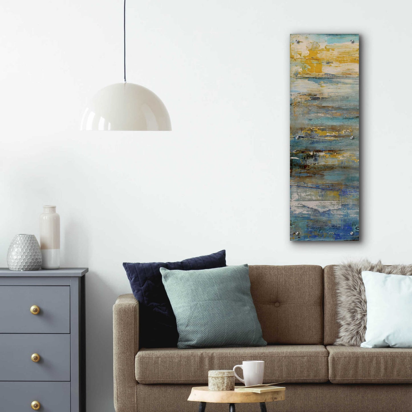 Epic Art 'Beyond the Sea I' by Erin Ashley, Acrylic Glass Wall Art,12x36