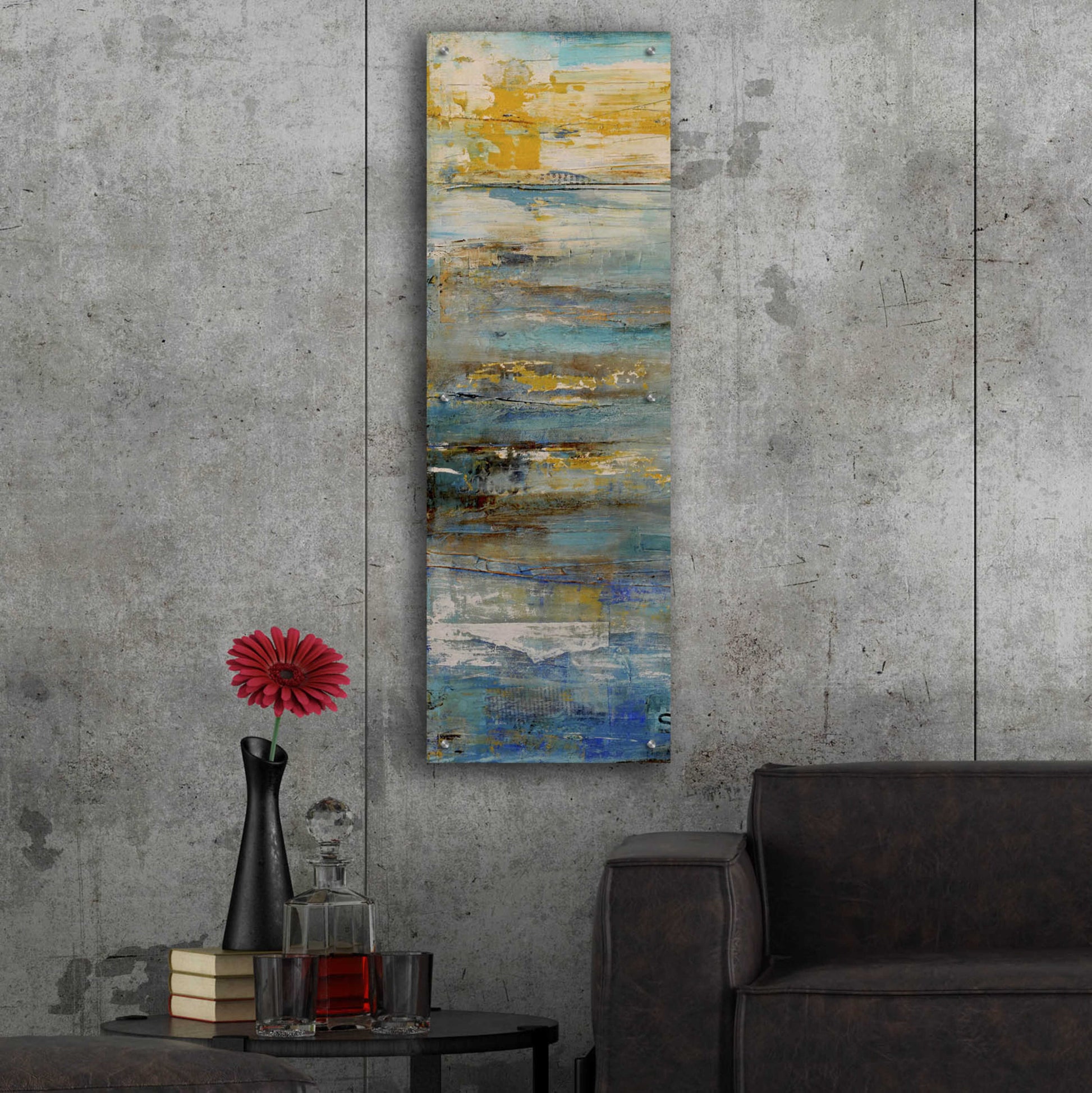 Epic Art 'Beyond the Sea I' by Erin Ashley, Acrylic Glass Wall Art,16x48