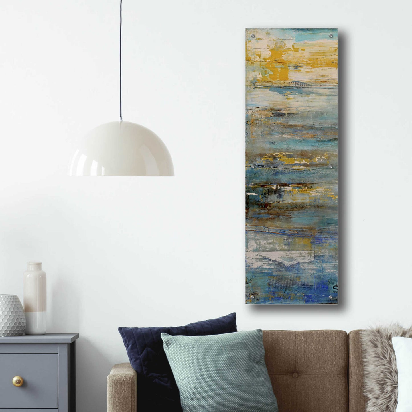 Epic Art 'Beyond the Sea I' by Erin Ashley, Acrylic Glass Wall Art,16x48