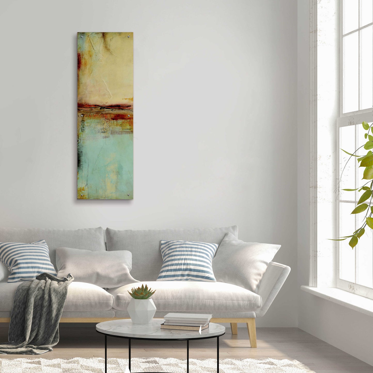 Epic Art 'Eastside Story I' by Erin Ashley, Acrylic Glass Wall Art,16x48