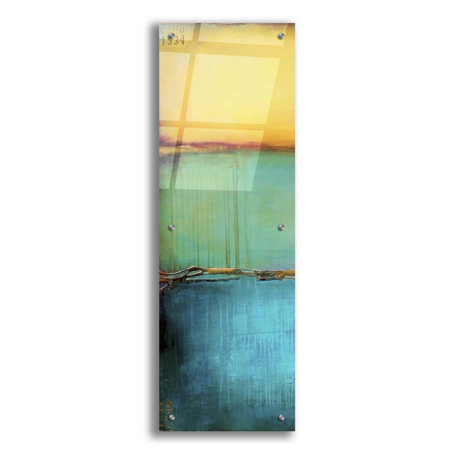 Epic Art 'Emeralds Bay I' by Erin Ashley, Acrylic Glass Wall Art,12x36