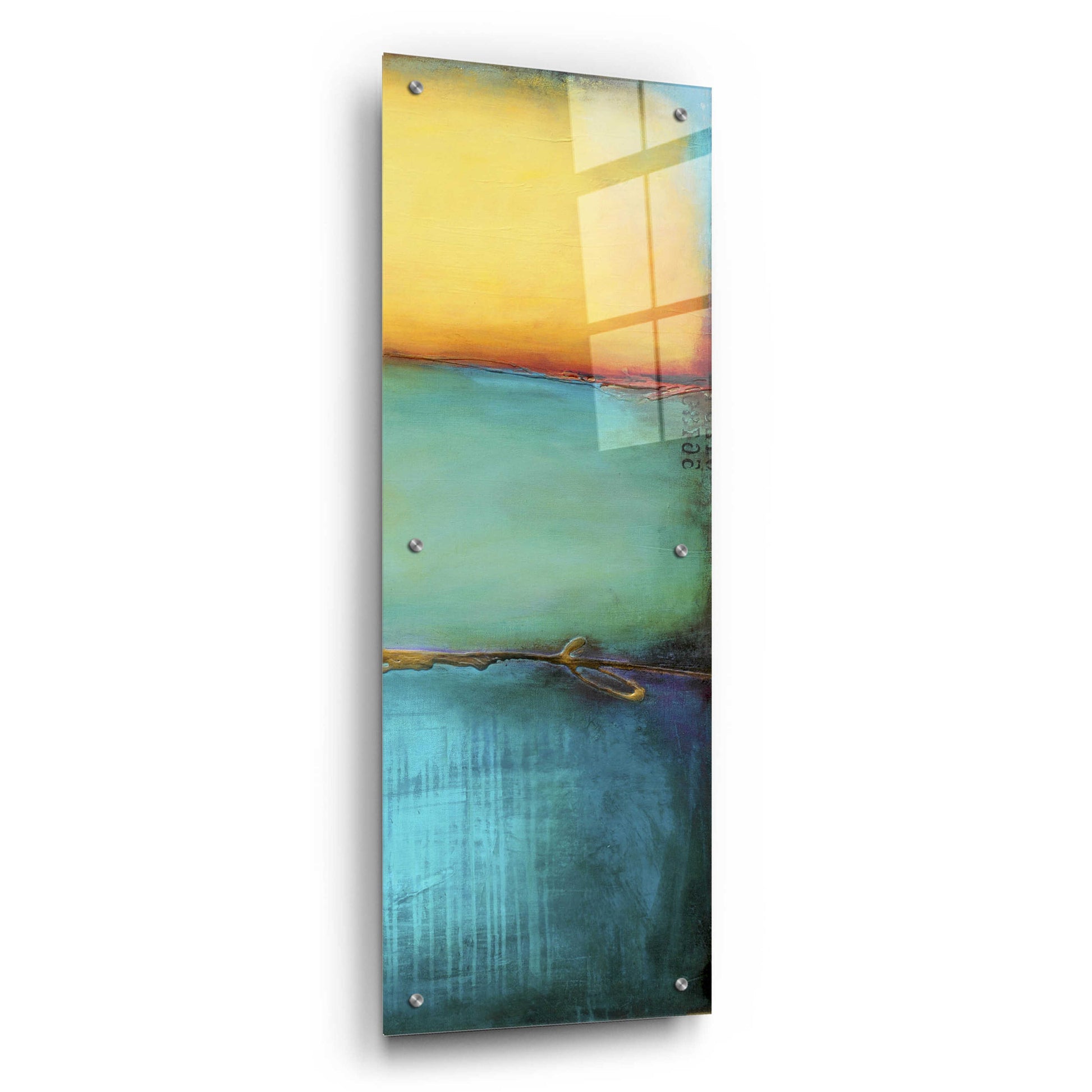 Epic Art 'Emeralds Bay II' by Erin Ashley, Acrylic Glass Wall Art,12x36