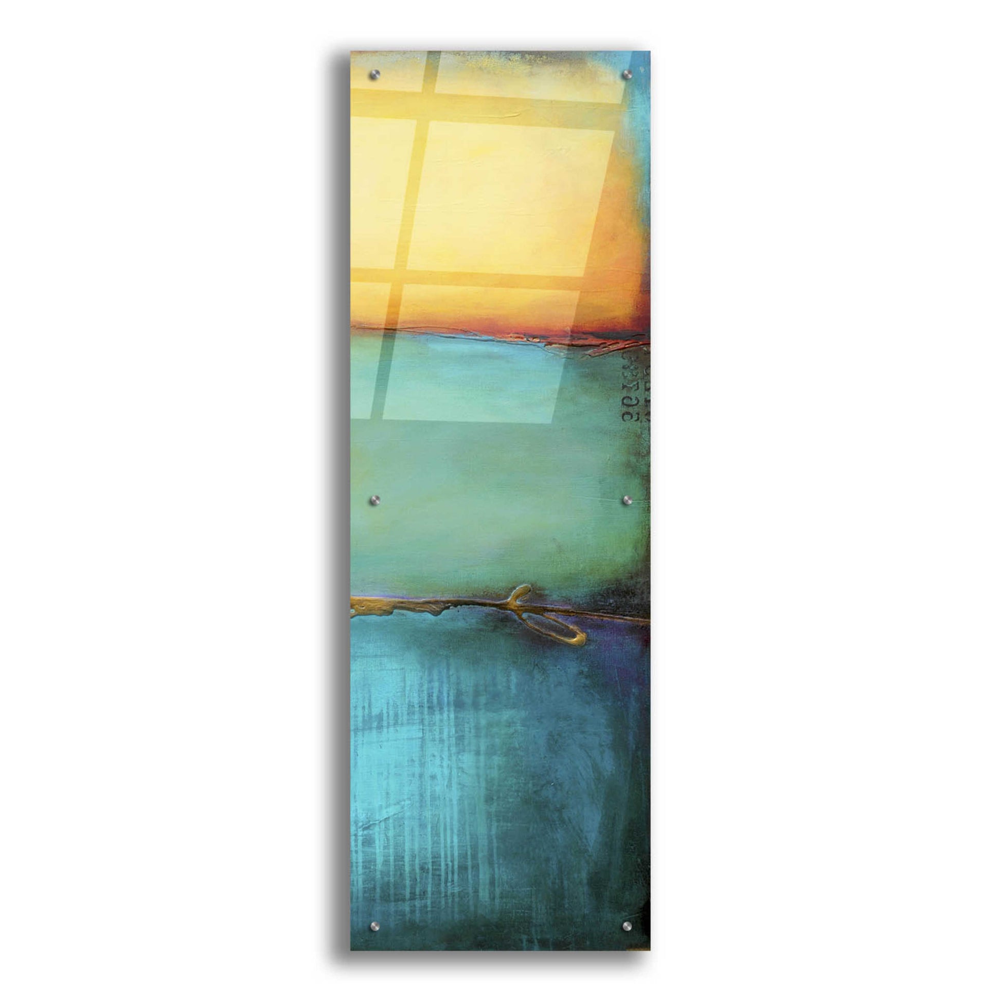 Epic Art 'Emeralds Bay II' by Erin Ashley, Acrylic Glass Wall Art,16x48