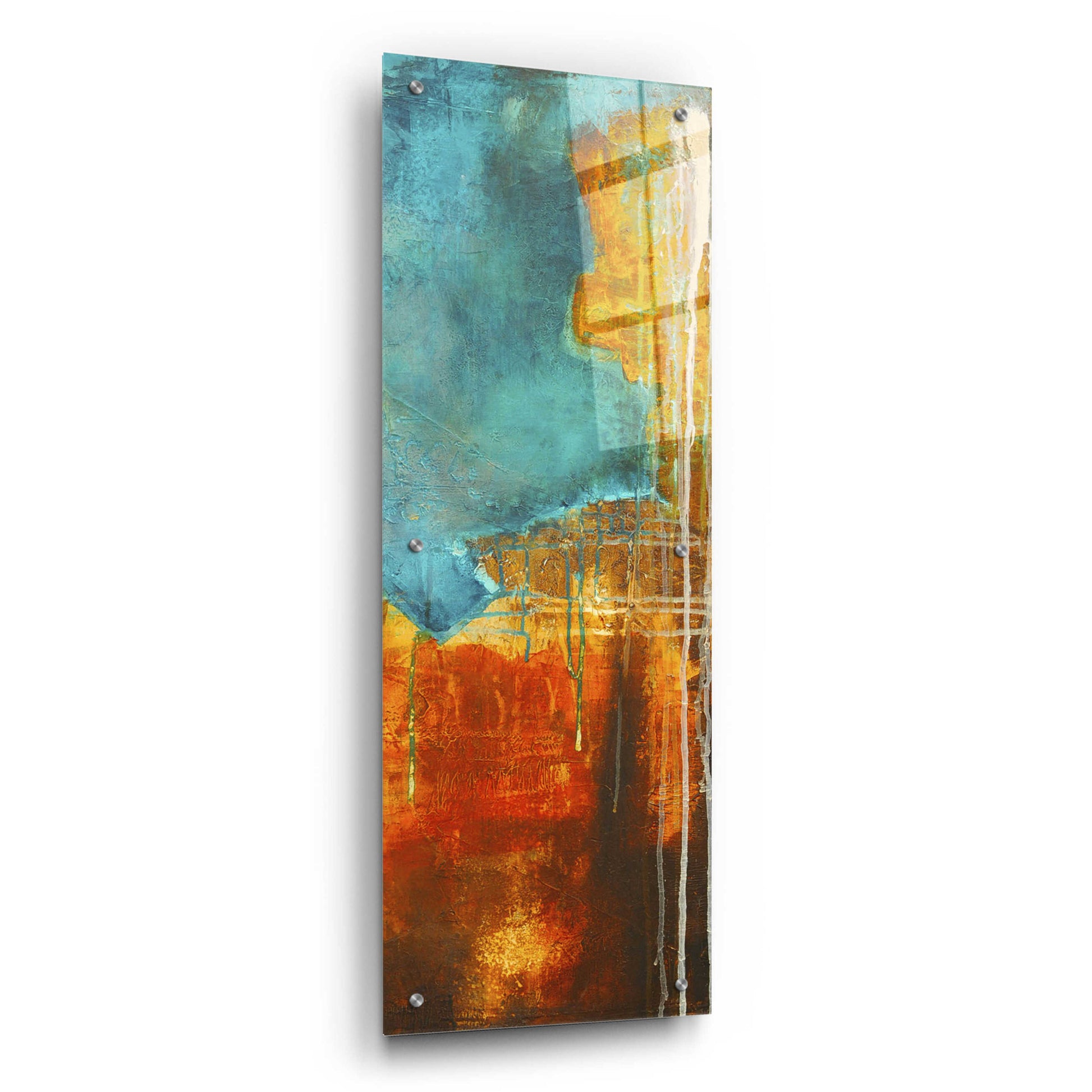 Epic Art 'Emeralds Cave I' by Erin Ashley, Acrylic Glass Wall Art,12x36