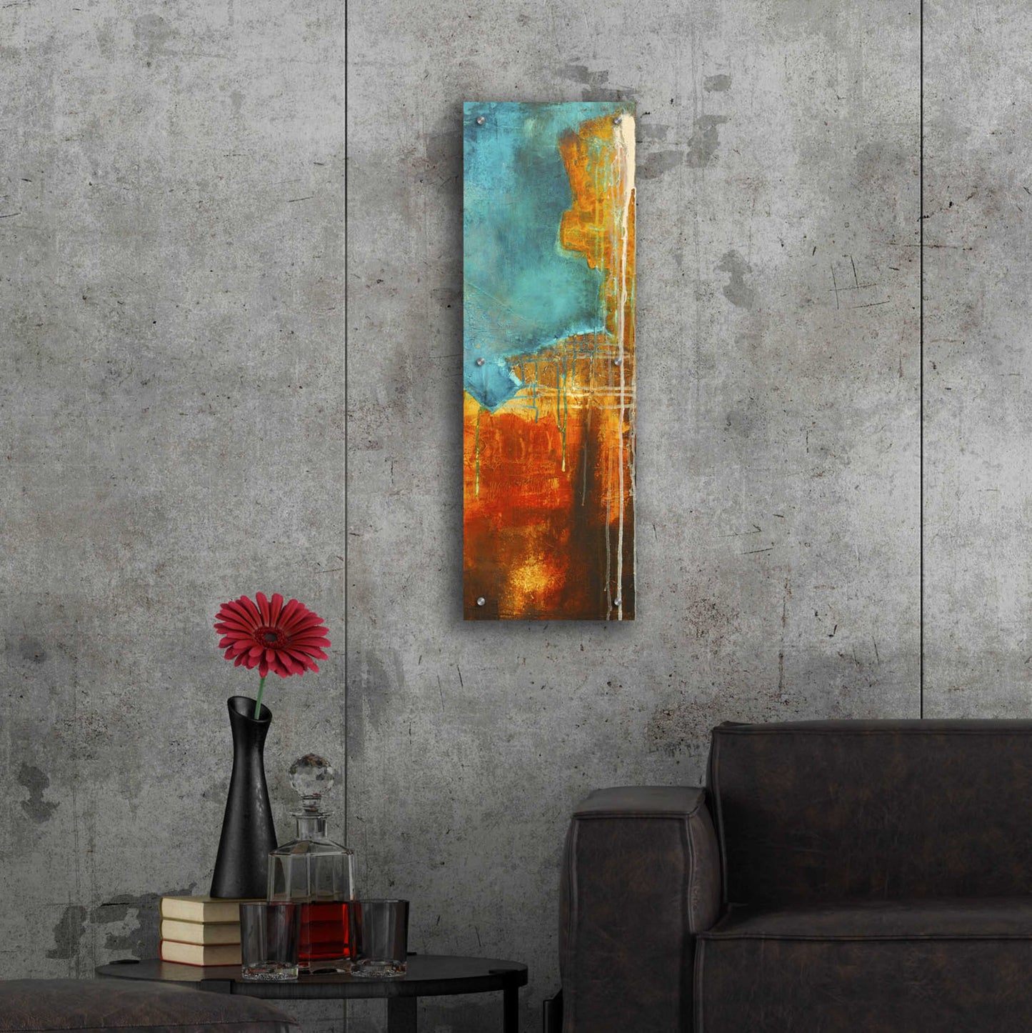 Epic Art 'Emeralds Cave I' by Erin Ashley, Acrylic Glass Wall Art,12x36