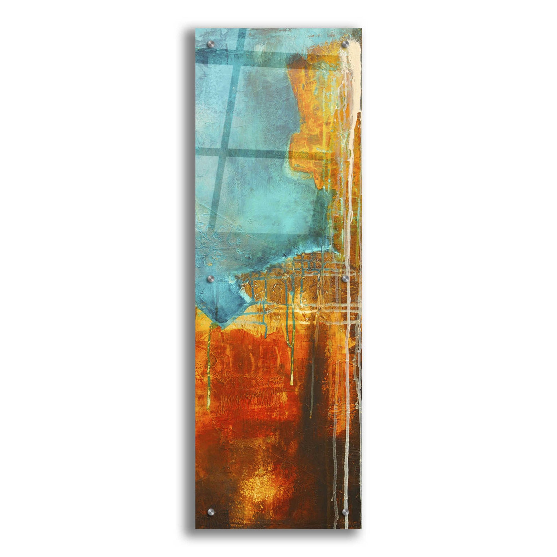 Epic Art 'Emeralds Cave I' by Erin Ashley, Acrylic Glass Wall Art,12x36