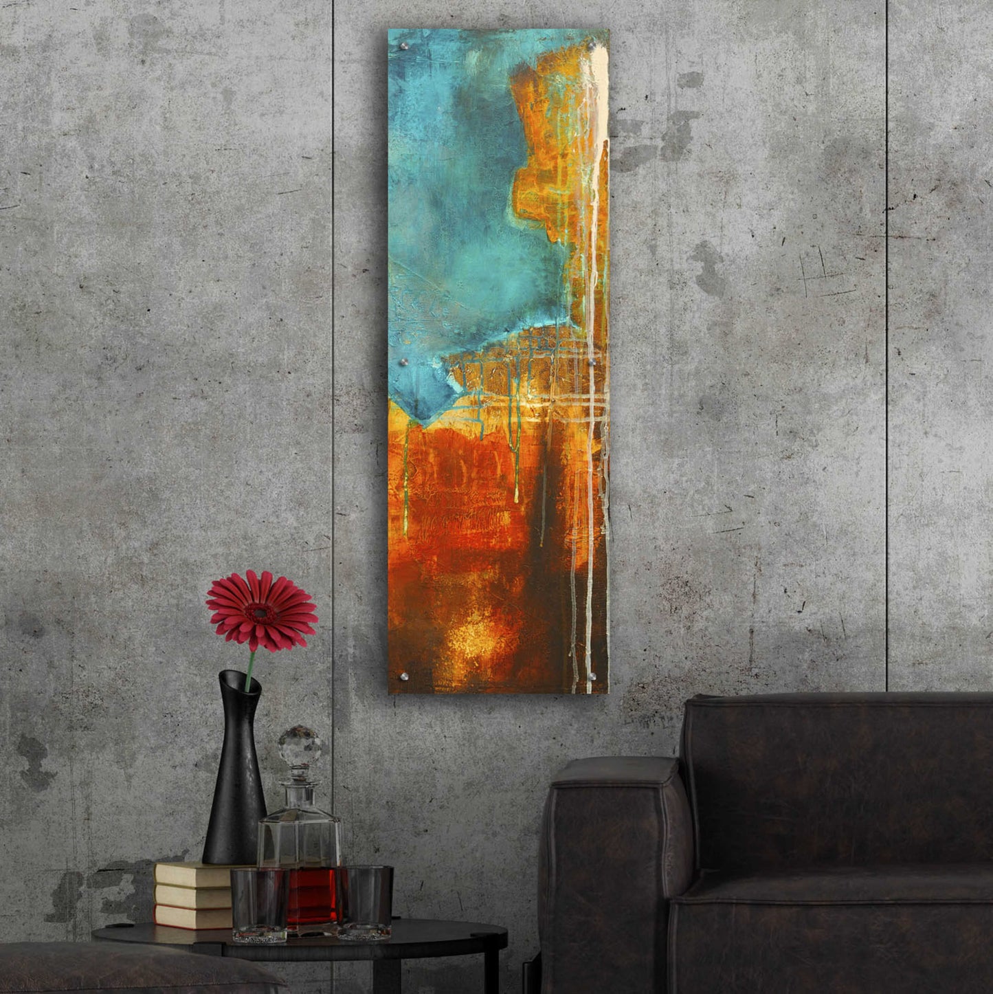 Epic Art 'Emeralds Cave I' by Erin Ashley, Acrylic Glass Wall Art,16x48