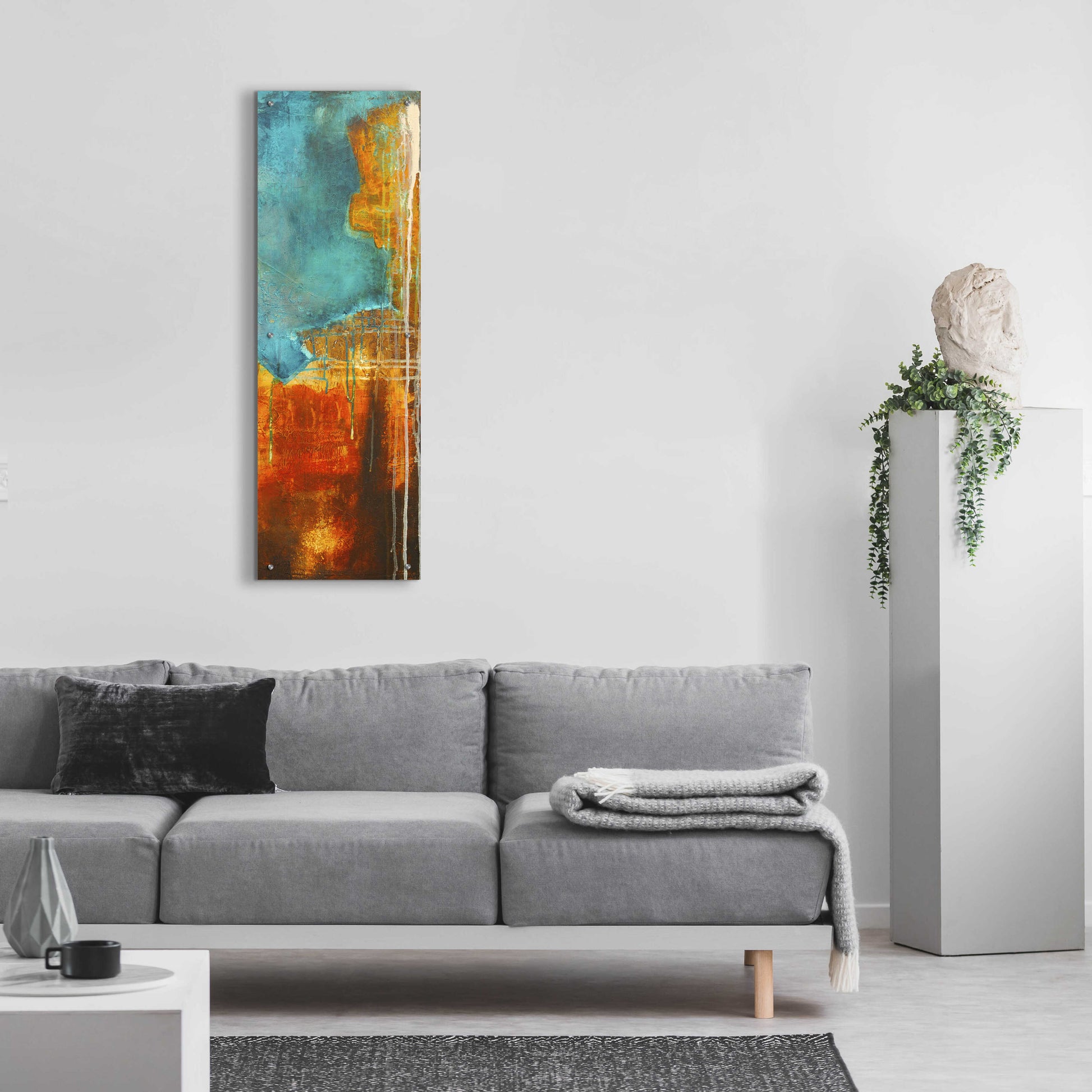 Epic Art 'Emeralds Cave I' by Erin Ashley, Acrylic Glass Wall Art,16x48