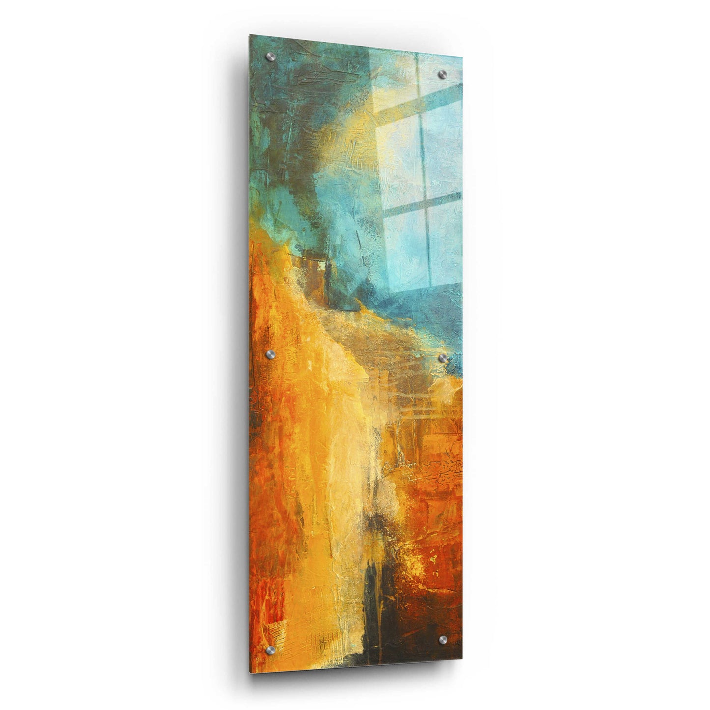 Epic Art 'Emeralds Cave II' by Erin Ashley, Acrylic Glass Wall Art,12x36