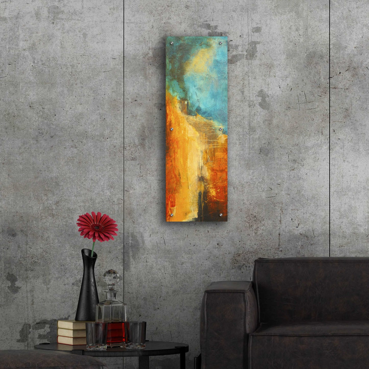 Epic Art 'Emeralds Cave II' by Erin Ashley, Acrylic Glass Wall Art,12x36