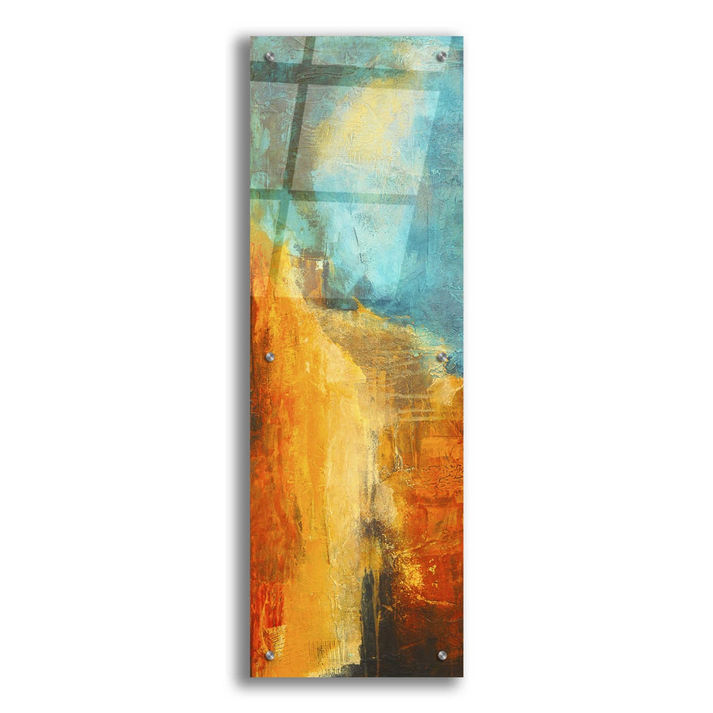 Epic Art 'Emeralds Cave II' by Erin Ashley, Acrylic Glass Wall Art,12x36