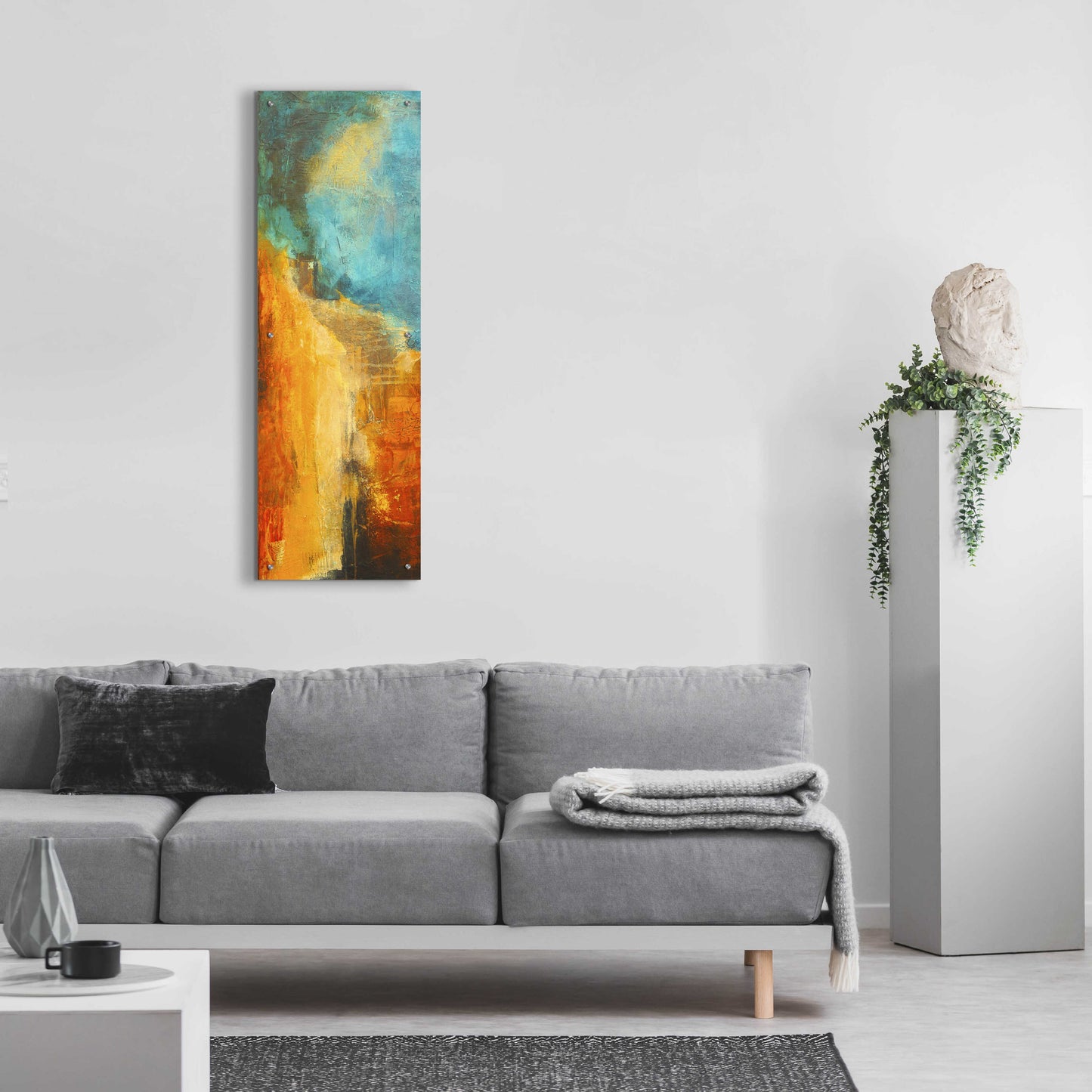 Epic Art 'Emeralds Cave II' by Erin Ashley, Acrylic Glass Wall Art,16x48