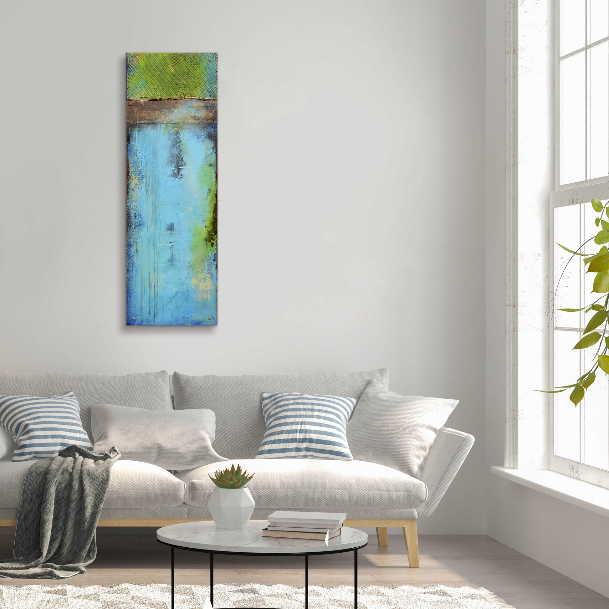 Epic Art 'Fisher Island I' by Erin Ashley, Acrylic Glass Wall Art,16x48