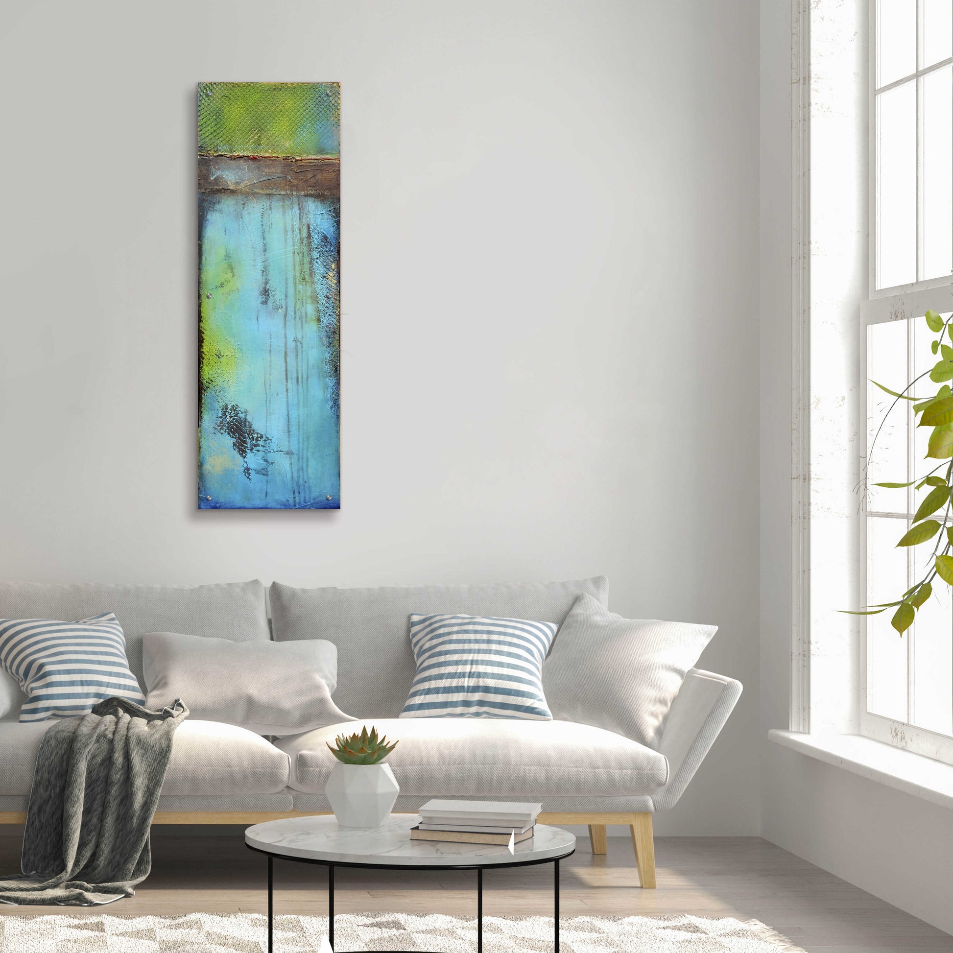 Epic Art 'Fisher Island II' by Erin Ashley, Acrylic Glass Wall Art,16x48