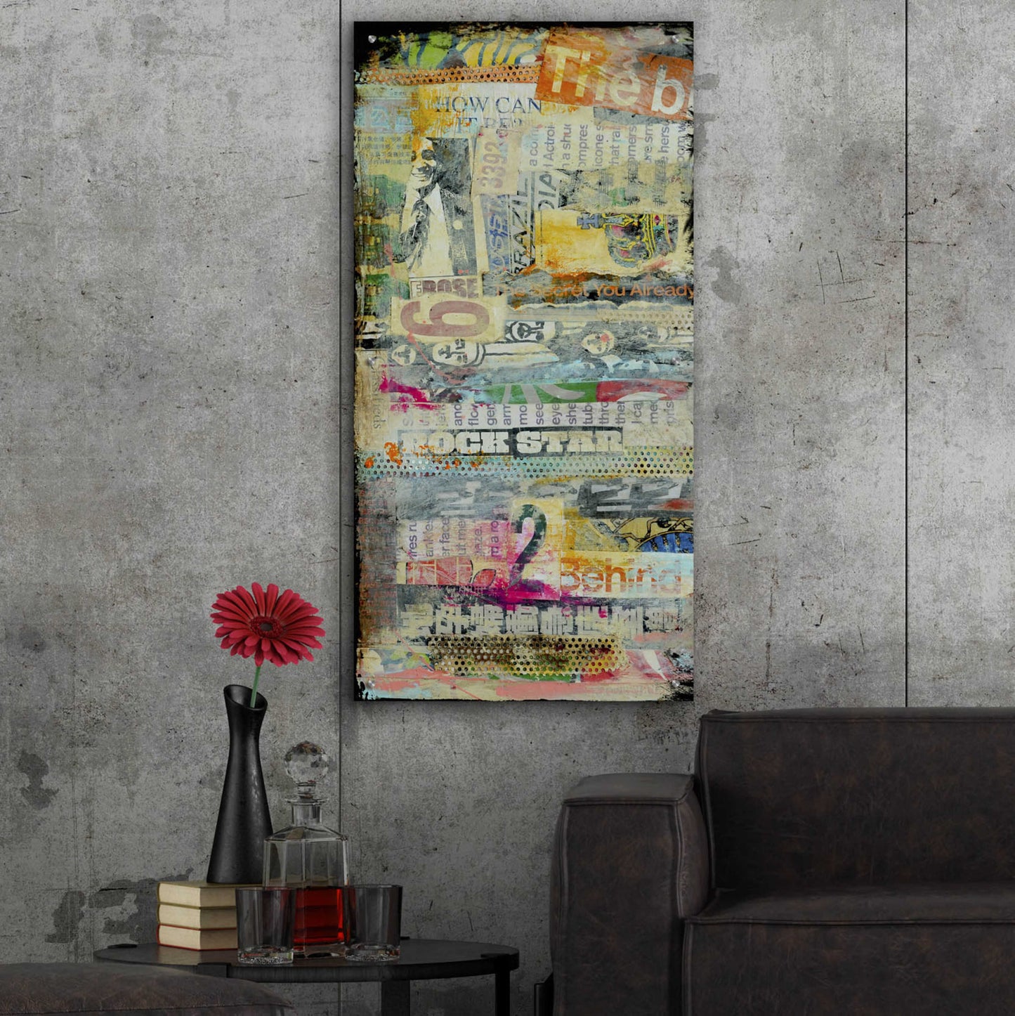 Epic Art 'In the Mix I' by Erin Ashley, Acrylic Glass Wall Art,24x48