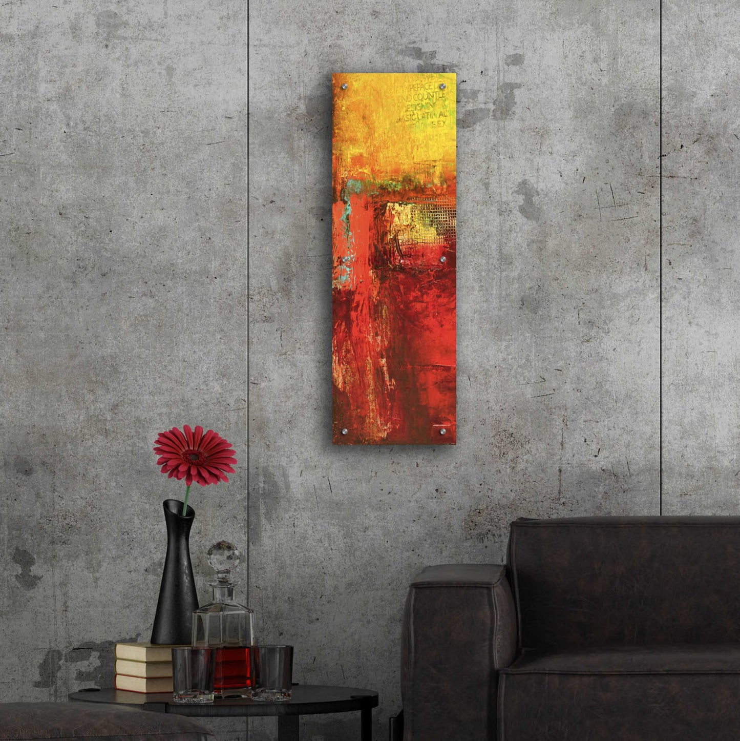 Epic Art 'Inner Circle III' by Erin Ashley, Acrylic Glass Wall Art,12x36