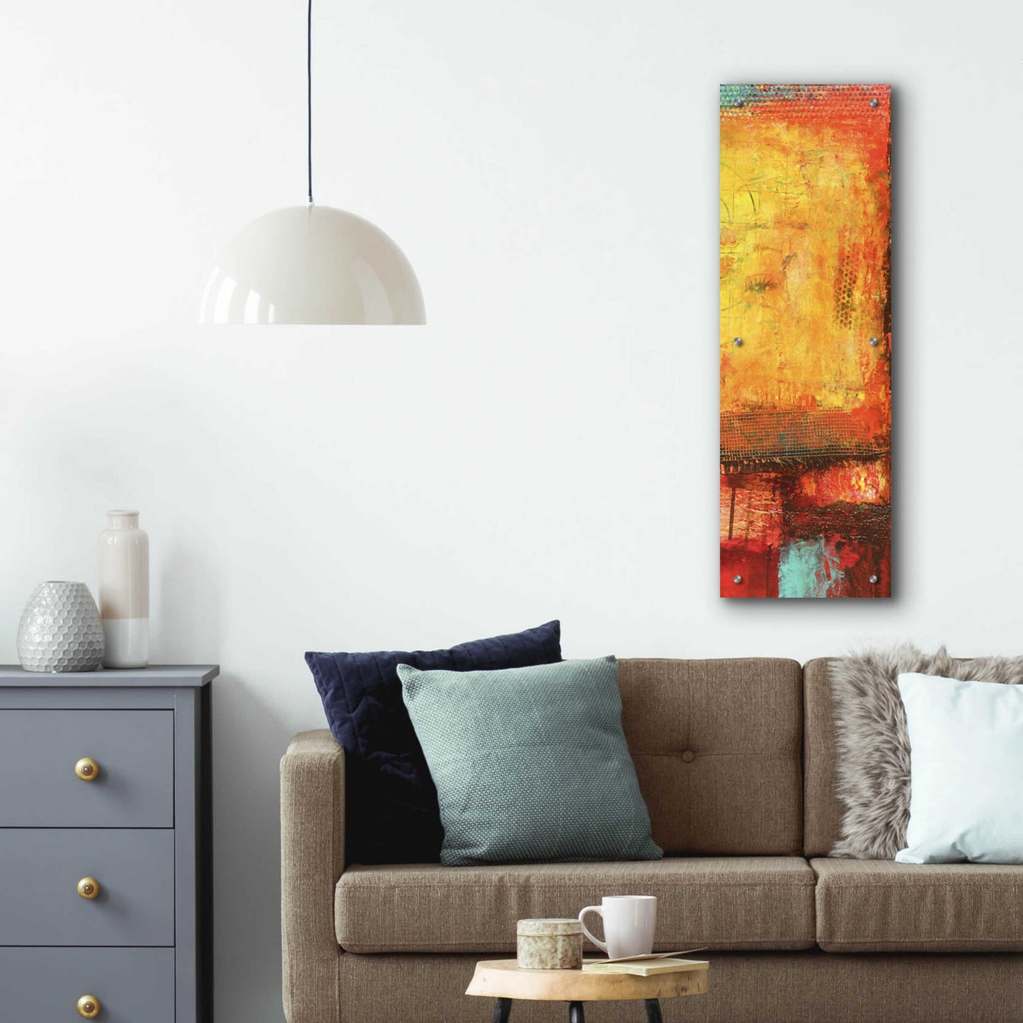 Epic Art 'Inner Circle IV' by Erin Ashley, Acrylic Glass Wall Art,12x36