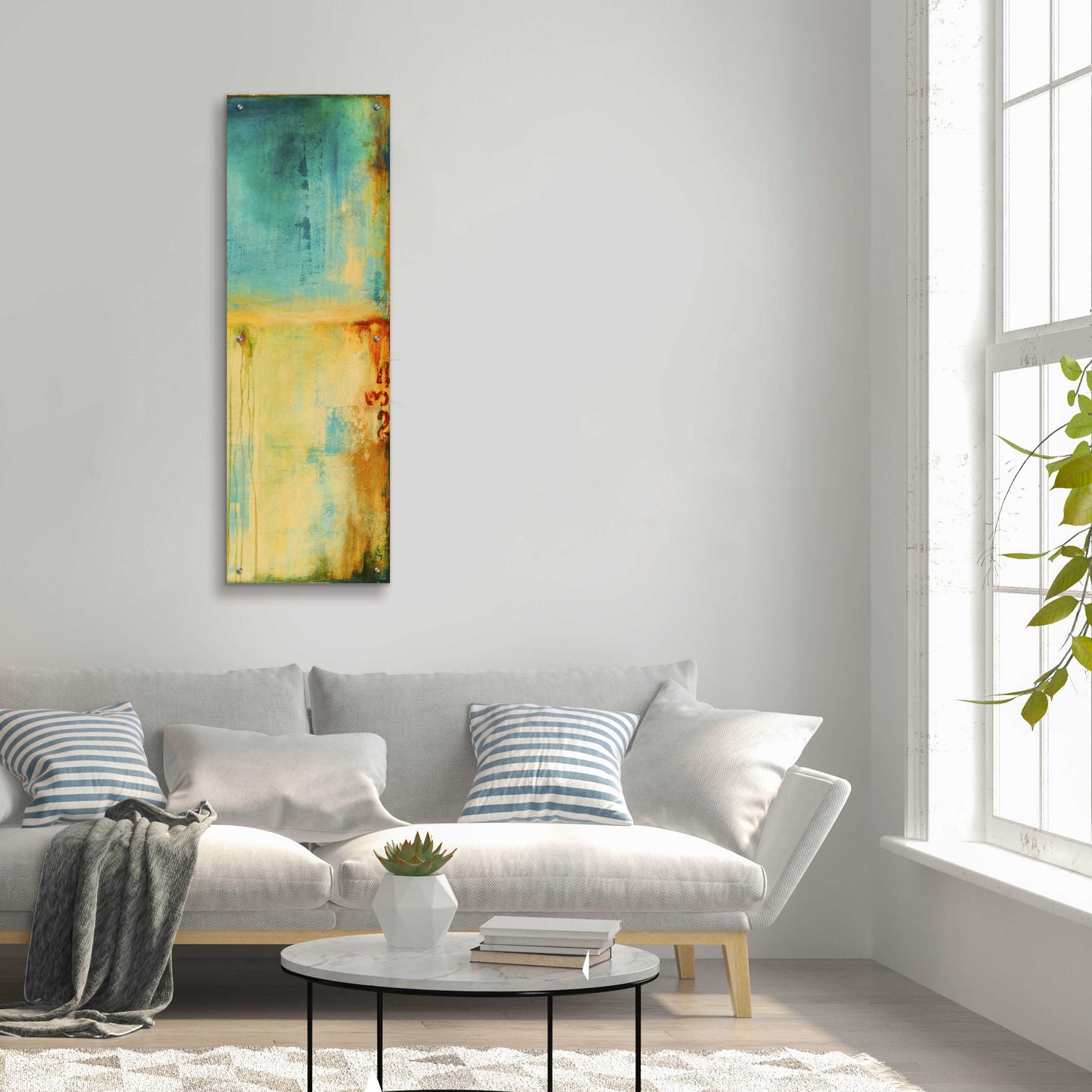 Epic Art 'Lazy Sunday I' by Erin Ashley, Acrylic Glass Wall Art,16x48