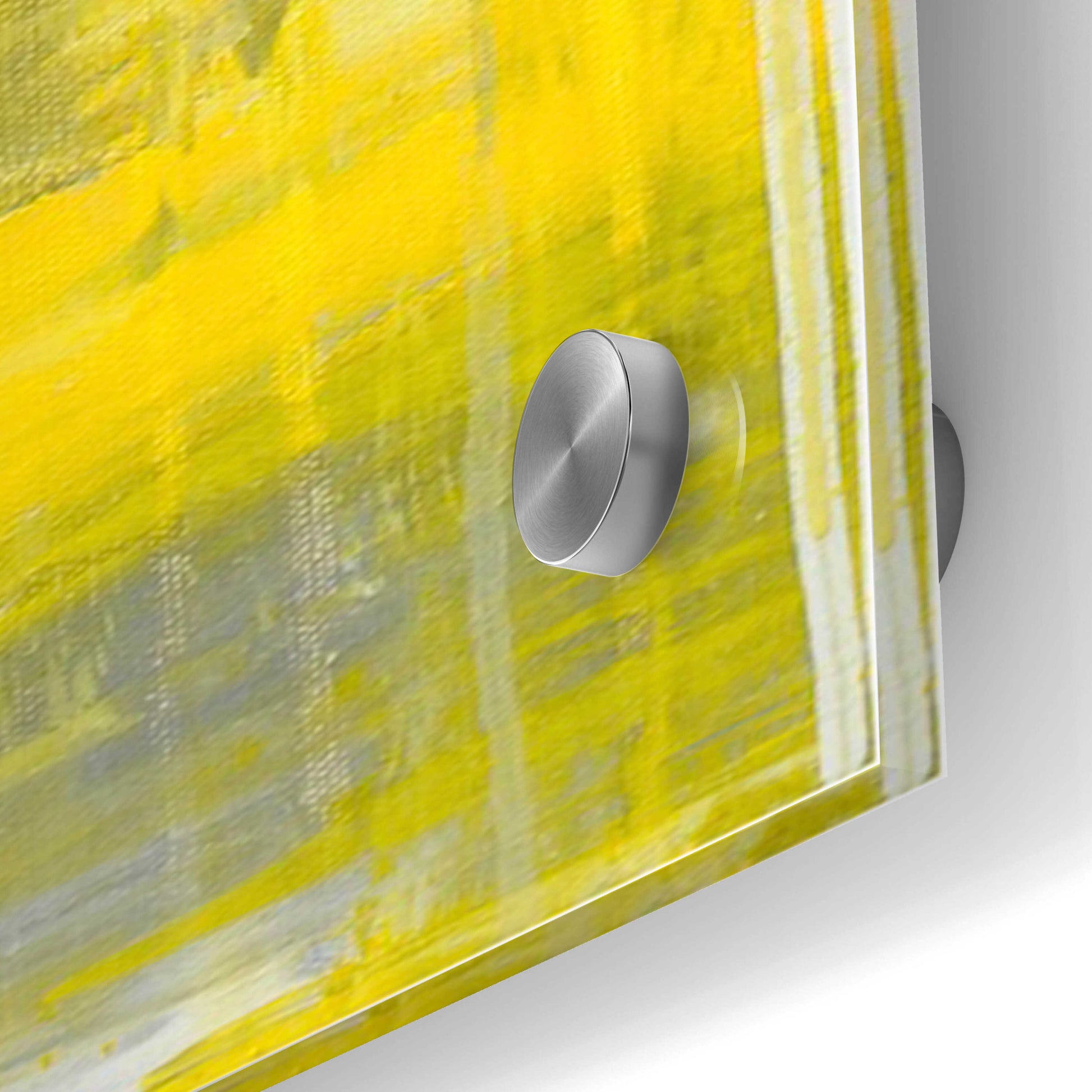 Epic Art 'Mellow Yellow I' by Erin Ashley, Acrylic Glass Wall Art,12x36