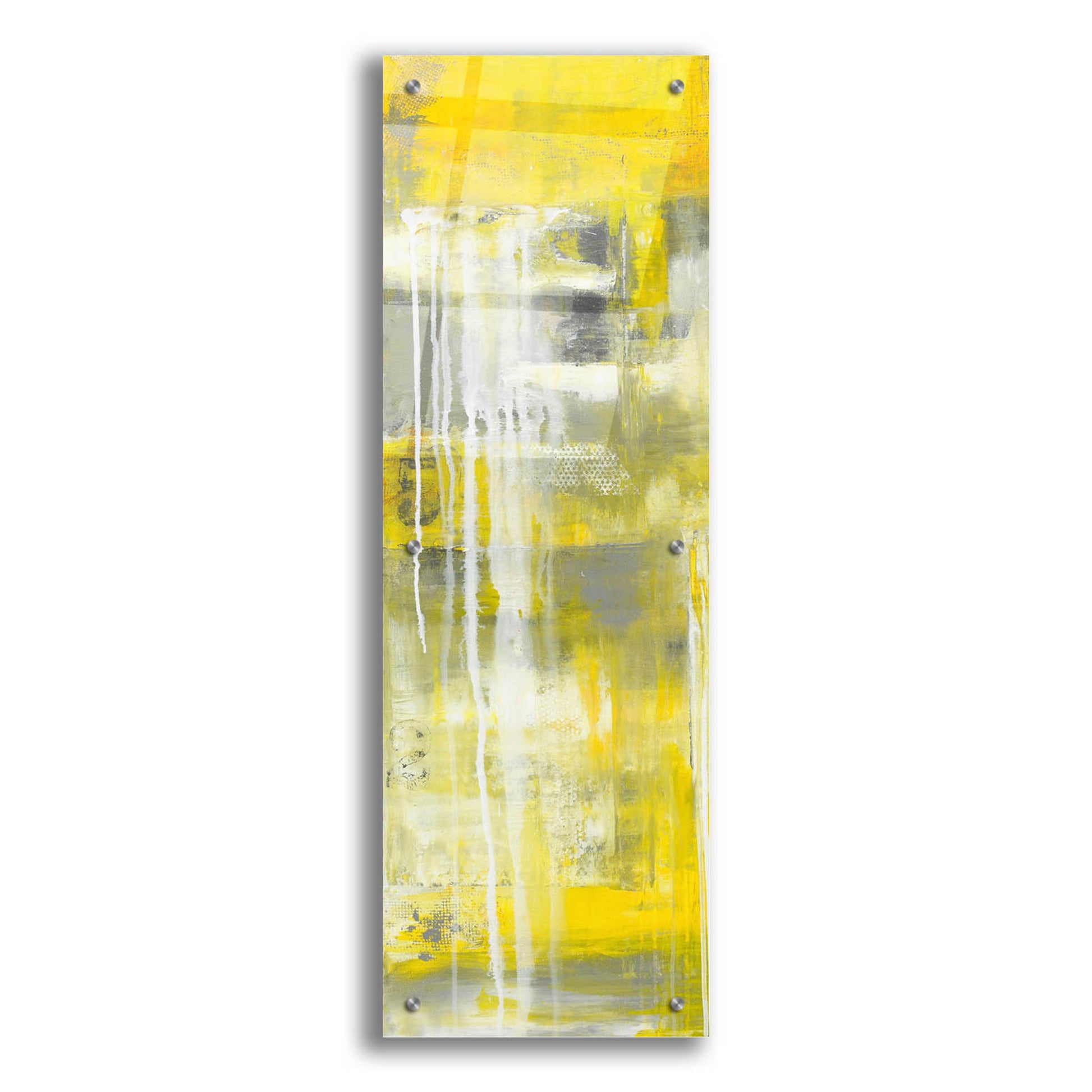 Epic Art 'Mellow Yellow I' by Erin Ashley, Acrylic Glass Wall Art,12x36