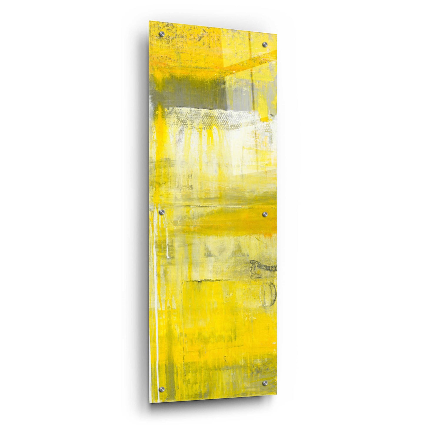 Epic Art 'Mellow Yellow II' by Erin Ashley, Acrylic Glass Wall Art,12x36