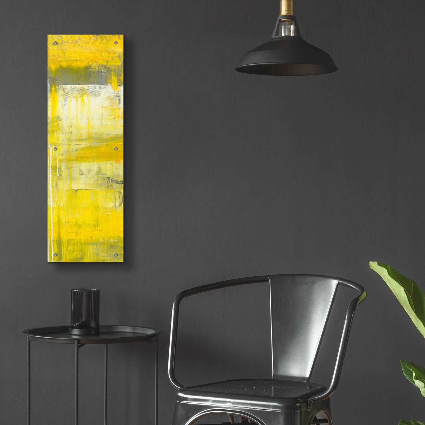 Epic Art 'Mellow Yellow II' by Erin Ashley, Acrylic Glass Wall Art,12x36