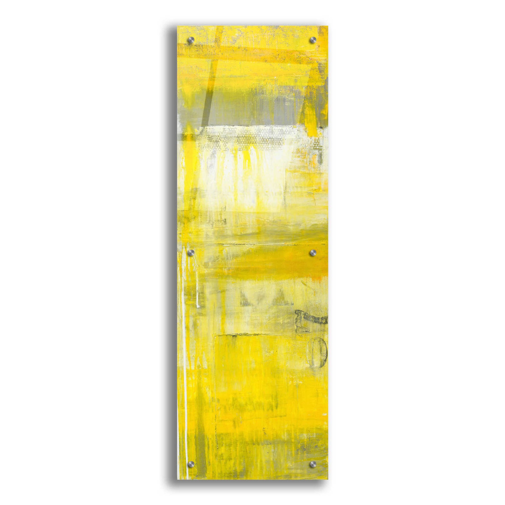 Epic Art 'Mellow Yellow II' by Erin Ashley, Acrylic Glass Wall Art,12x36