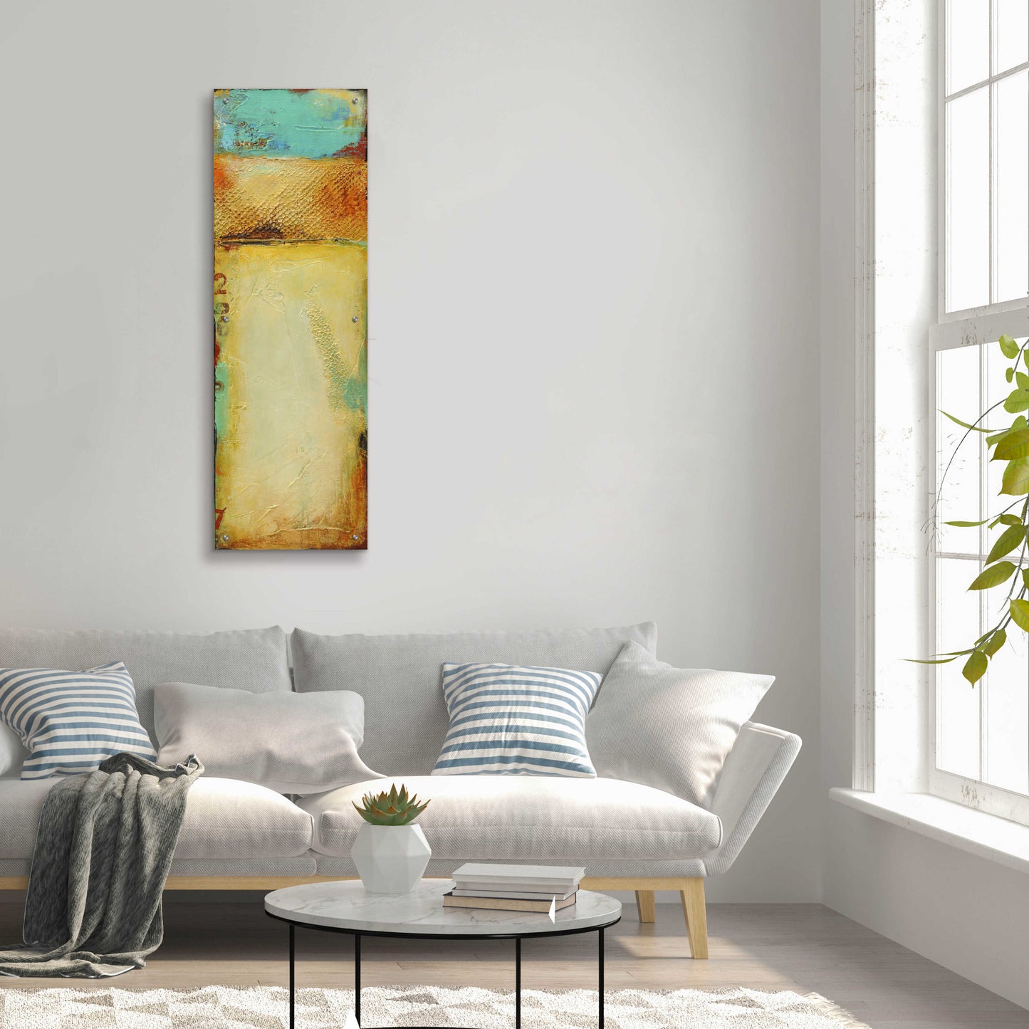 Epic Art 'Old Island Harbor I' by Erin Ashley, Acrylic Glass Wall Art,16x48