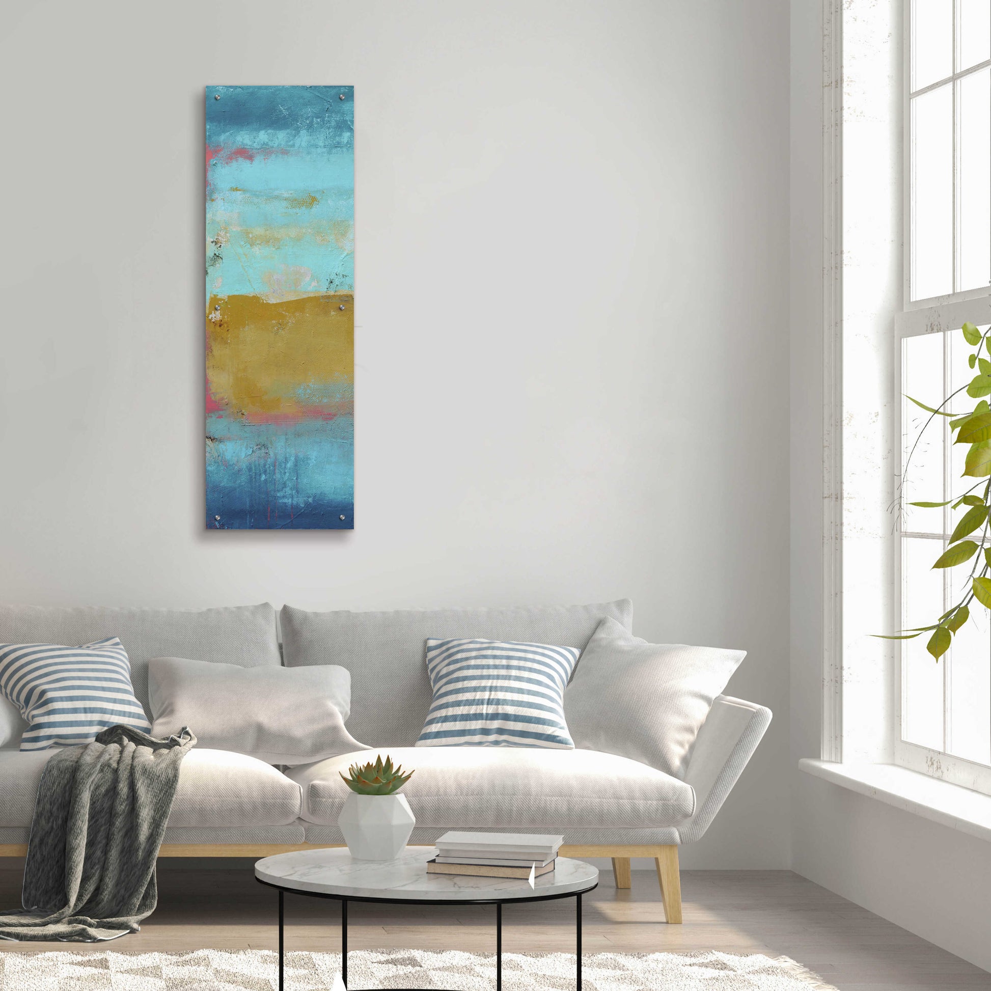 Epic Art 'Riviera Bay I' by Erin Ashley, Acrylic Glass Wall Art,16x48