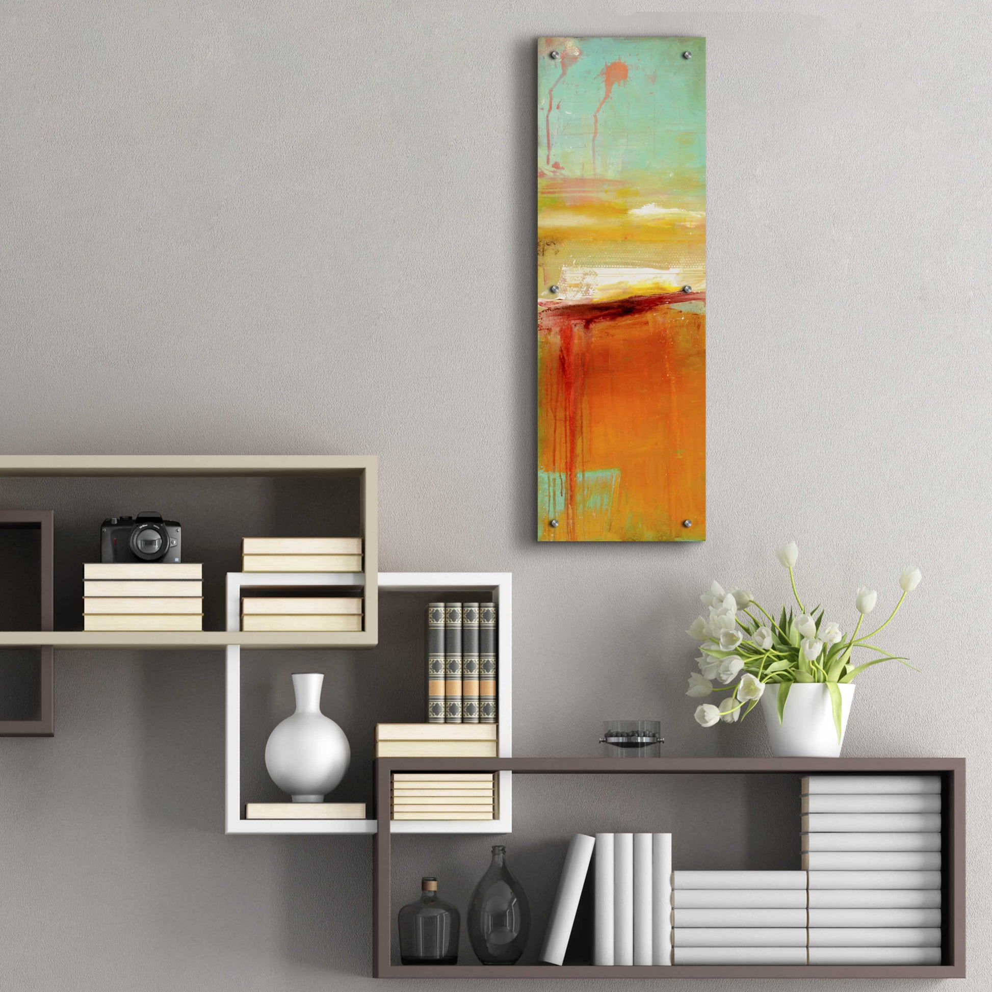 Epic Art 'Sugar Bay I' by Erin Ashley, Acrylic Glass Wall Art,12x36