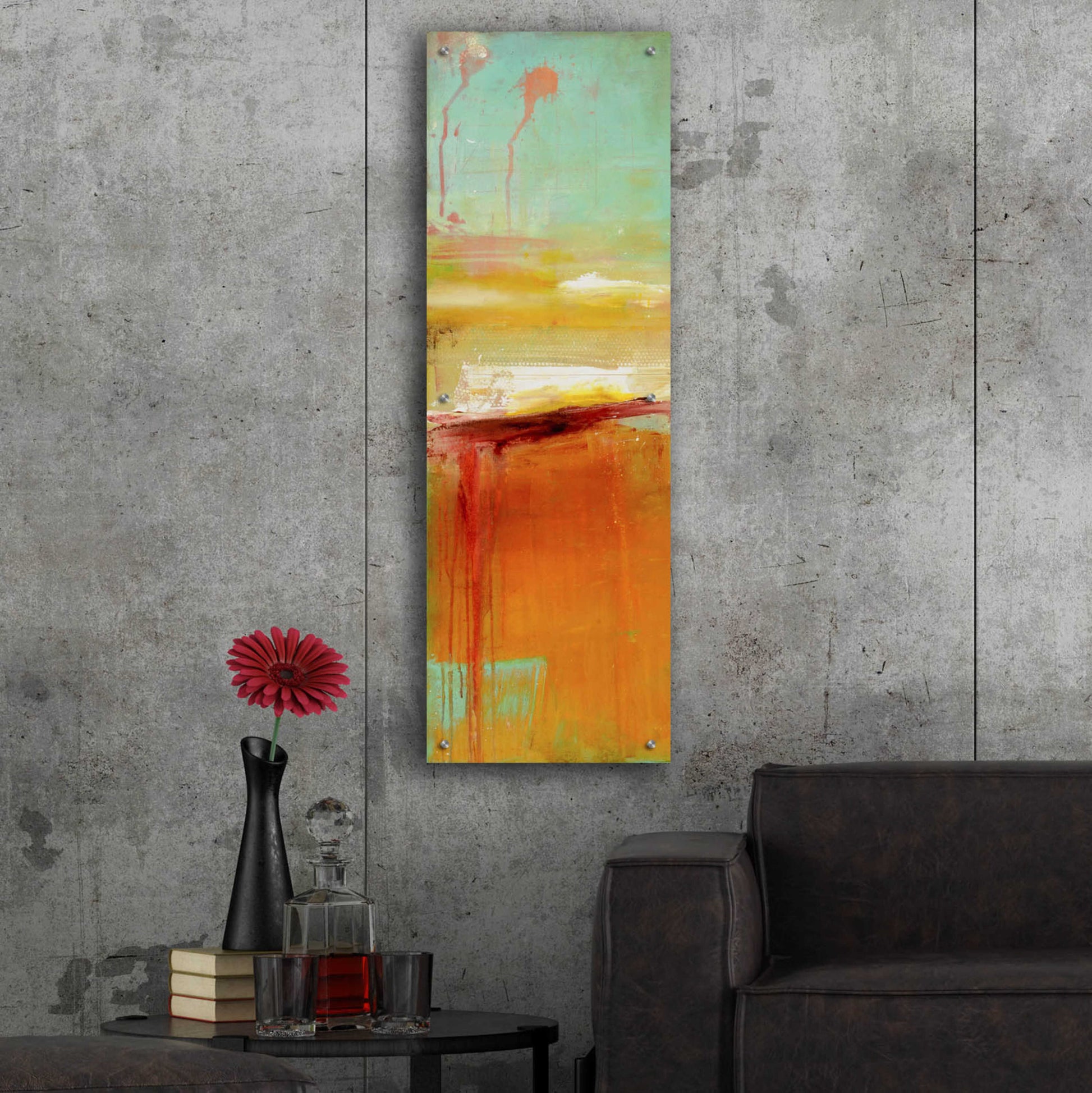 Epic Art 'Sugar Bay I' by Erin Ashley, Acrylic Glass Wall Art,16x48