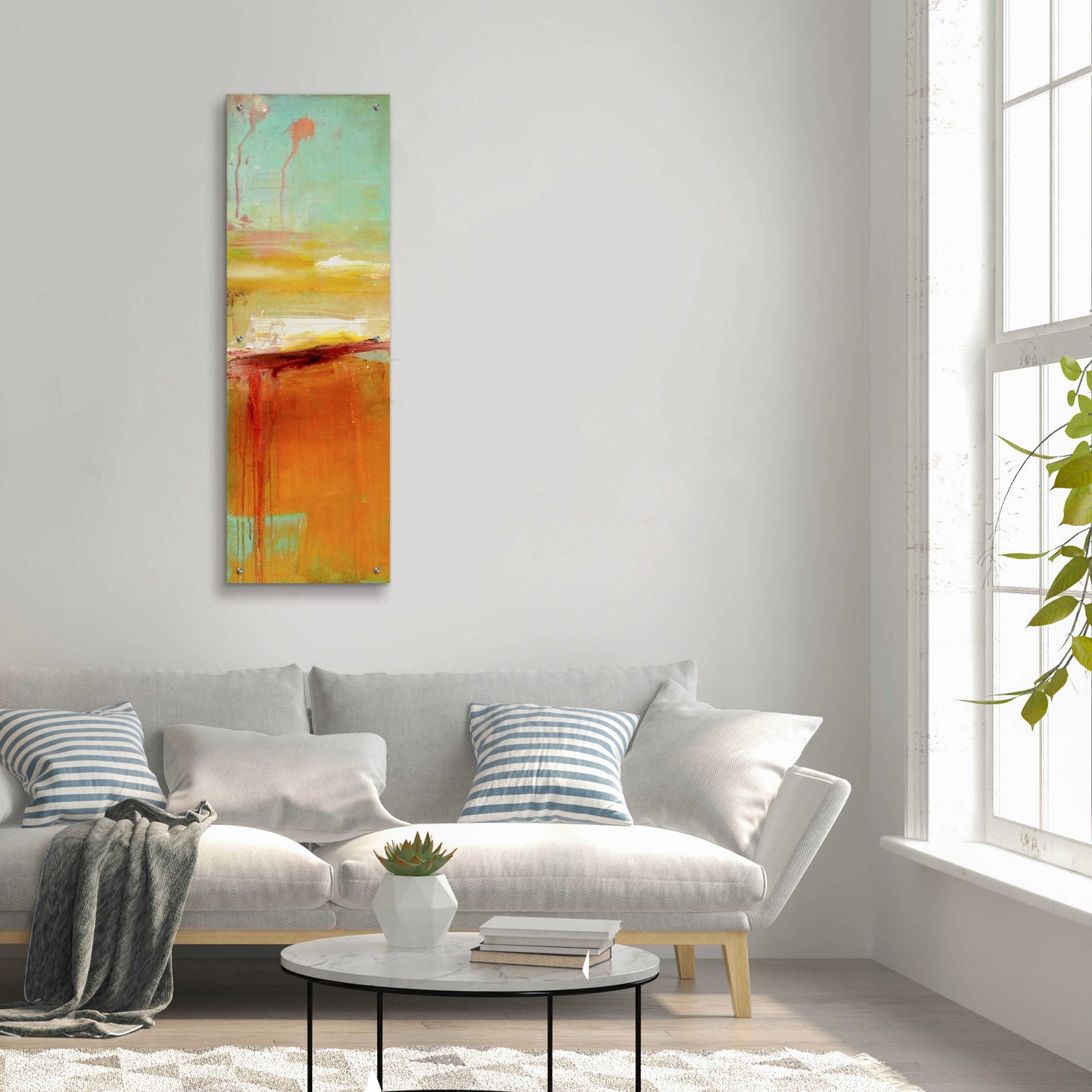 Epic Art 'Sugar Bay I' by Erin Ashley, Acrylic Glass Wall Art,16x48