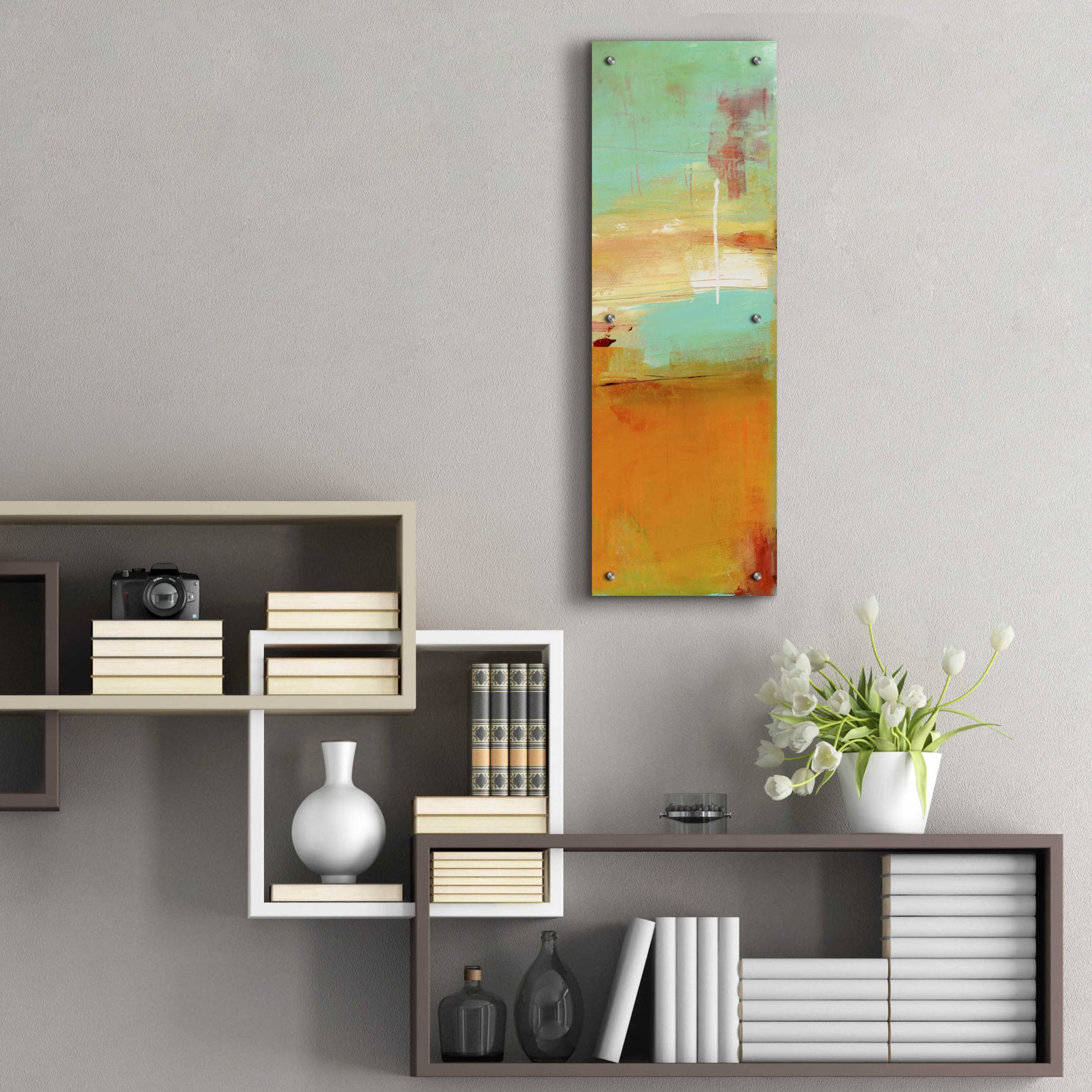 Epic Art 'Sugar Bay II' by Erin Ashley, Acrylic Glass Wall Art,12x36