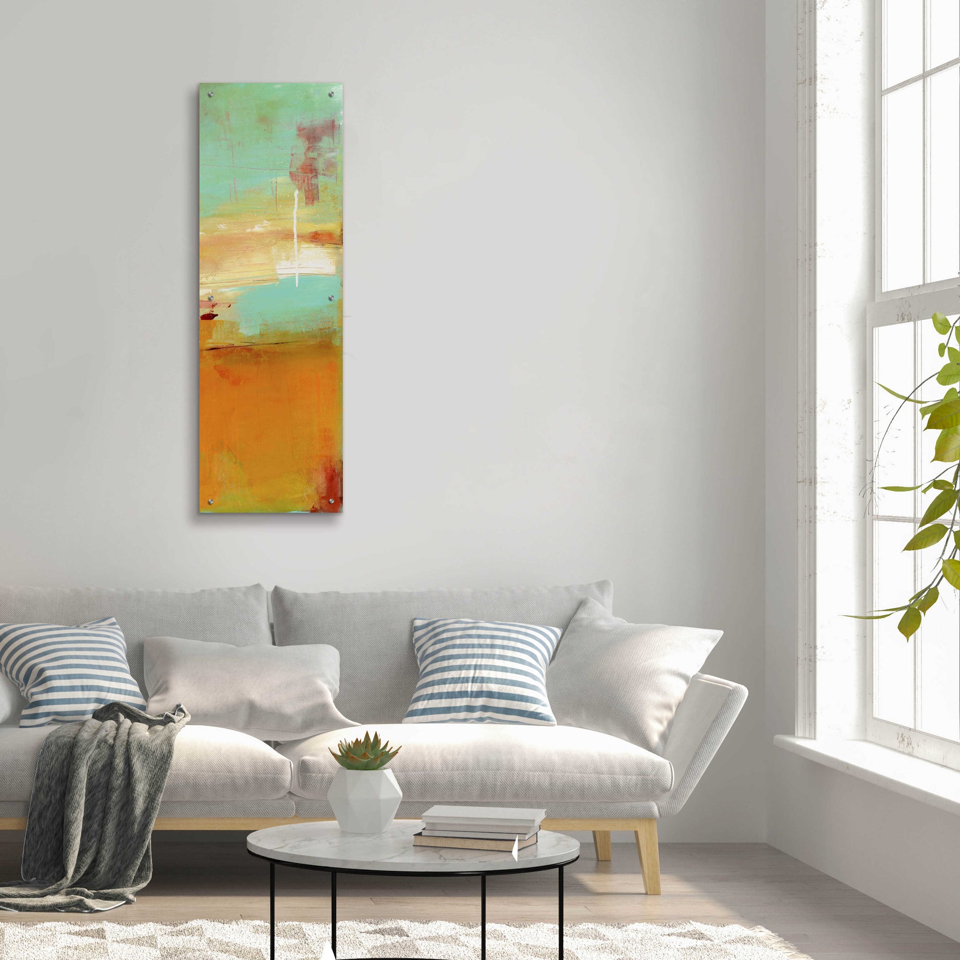 Epic Art 'Sugar Bay II' by Erin Ashley, Acrylic Glass Wall Art,16x48