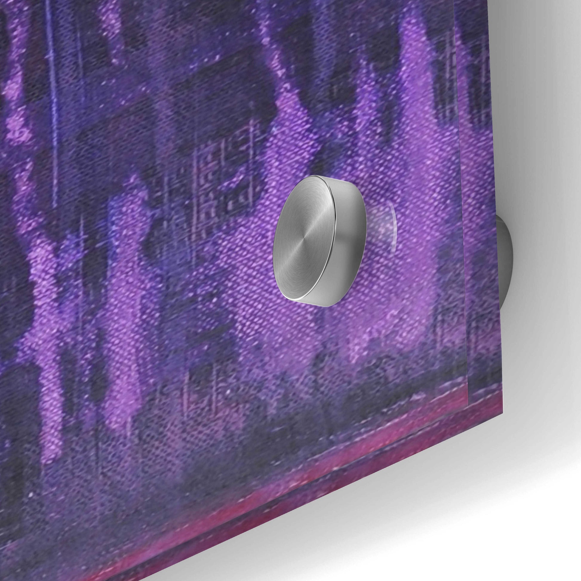 Epic Art 'Purple Rain I' by Erin Ashley, Acrylic Glass Wall Art,12x36