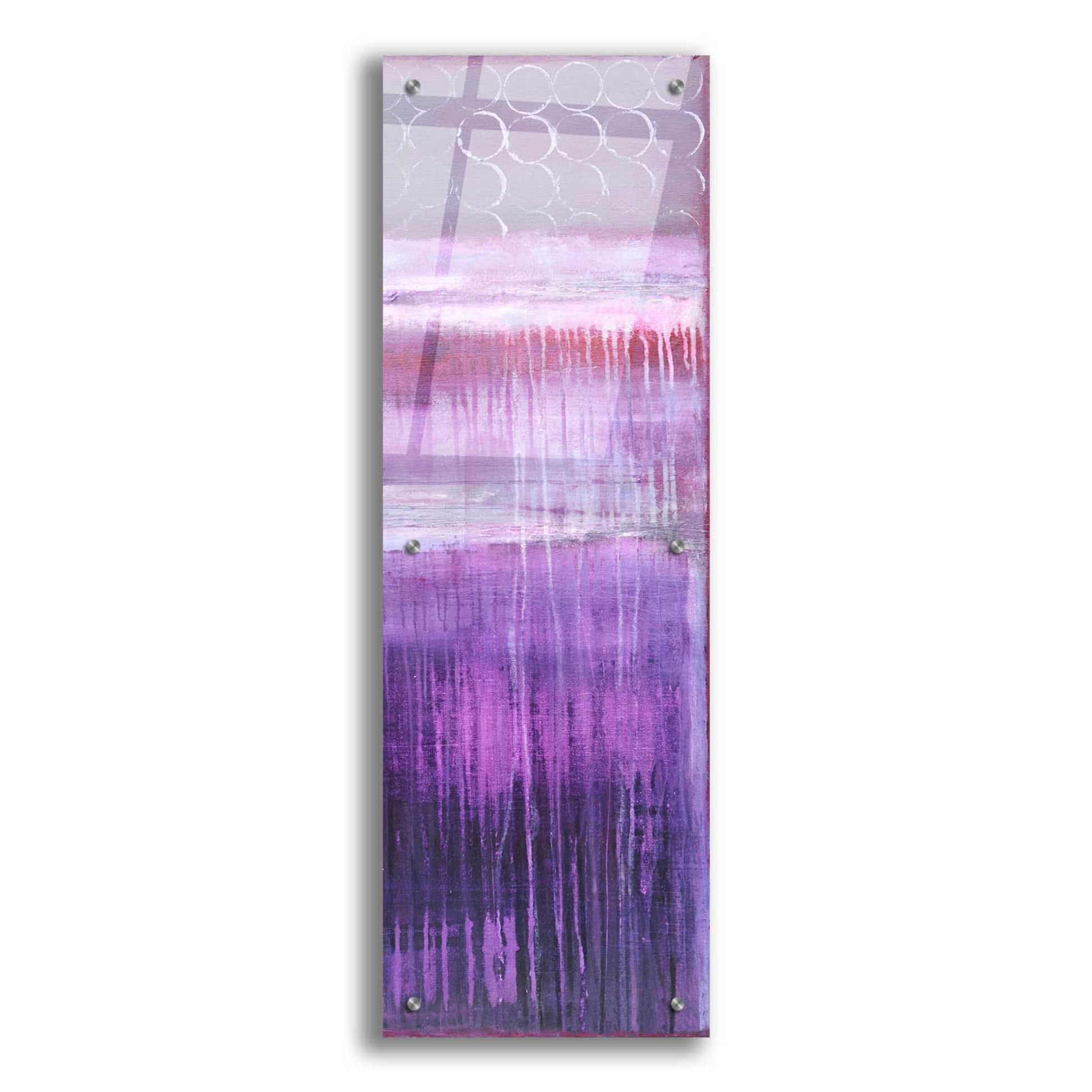 Epic Art 'Purple Rain II' by Erin Ashley, Acrylic Glass Wall Art,12x36