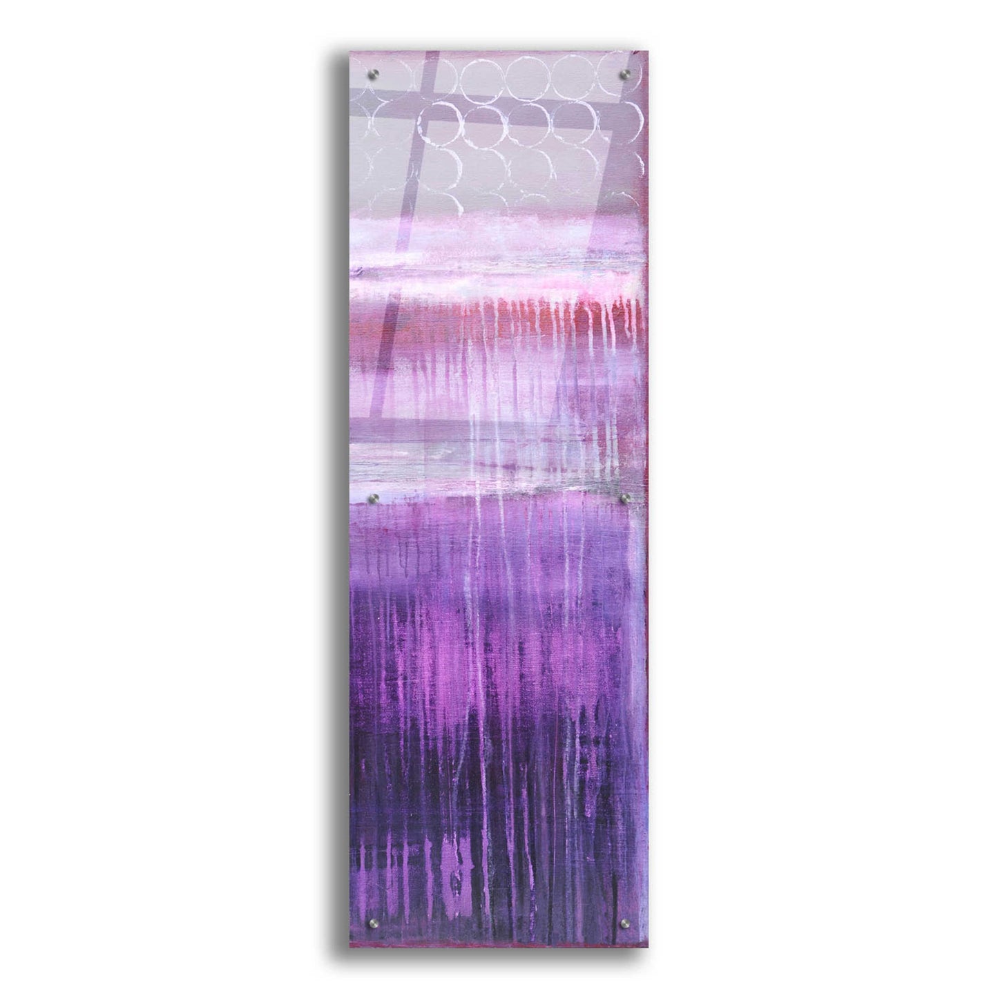 Epic Art 'Purple Rain II' by Erin Ashley, Acrylic Glass Wall Art,16x48