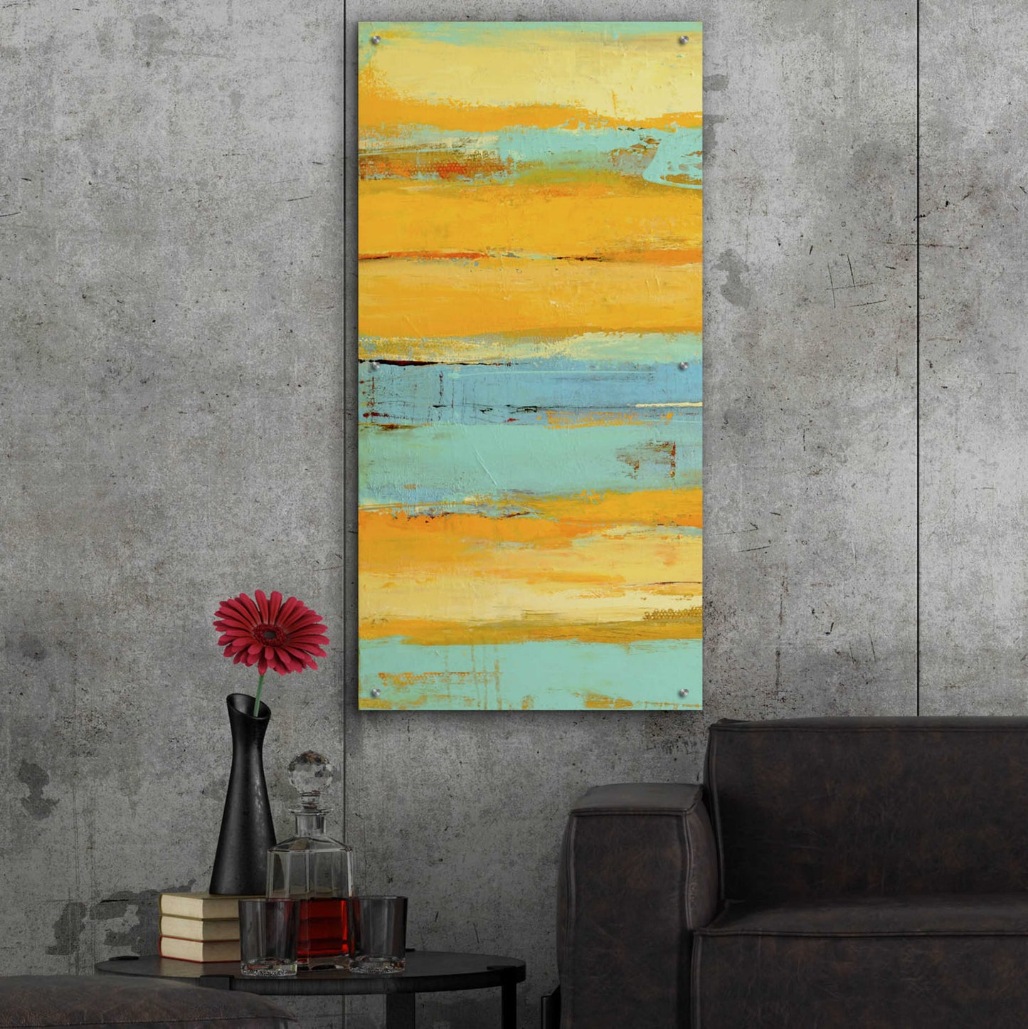 Epic Art 'Caribbean Sunrise I' by Erin Ashley, Acrylic Glass Wall Art,24x48