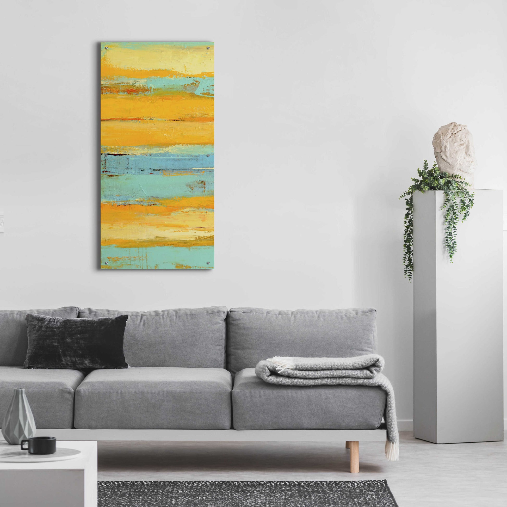 Epic Art 'Caribbean Sunrise I' by Erin Ashley, Acrylic Glass Wall Art,24x48