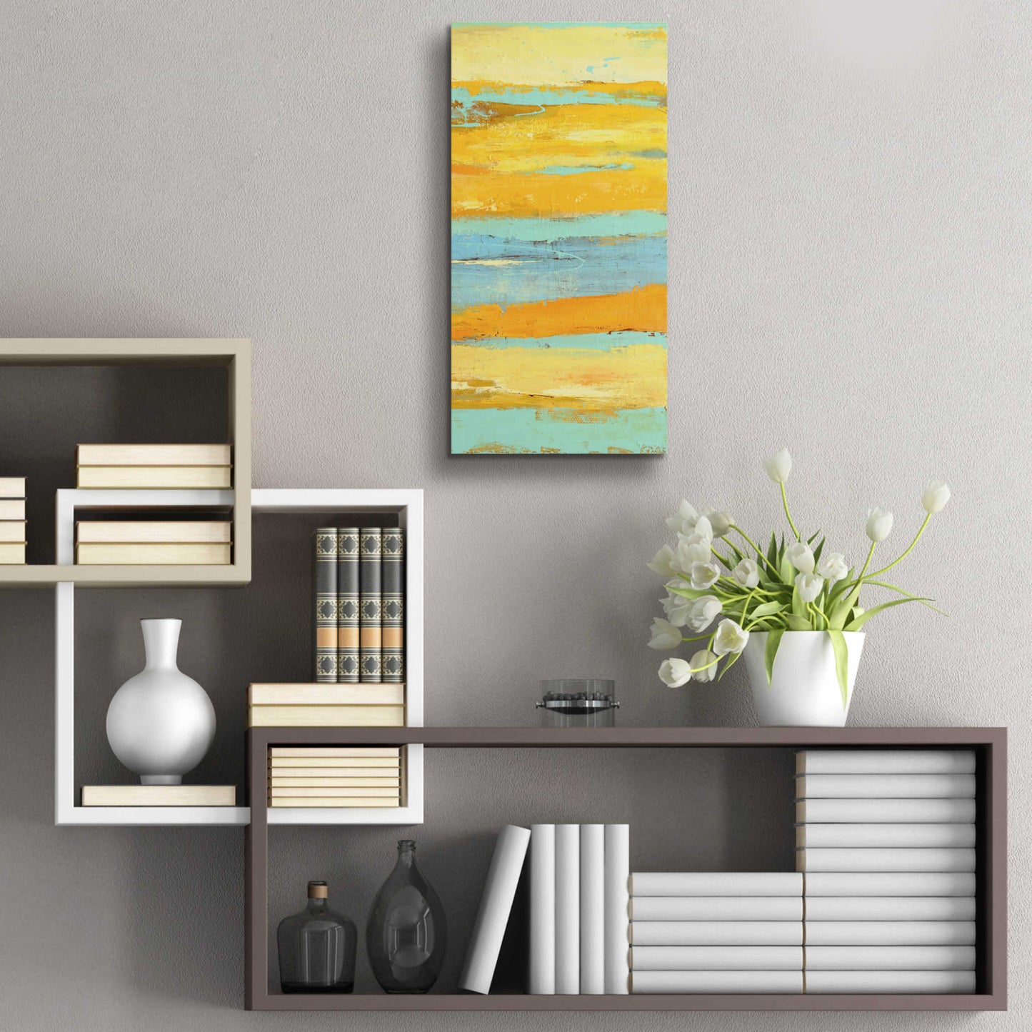 Epic Art 'Caribbean Sunrise II' by Erin Ashley, Acrylic Glass Wall Art,12x24