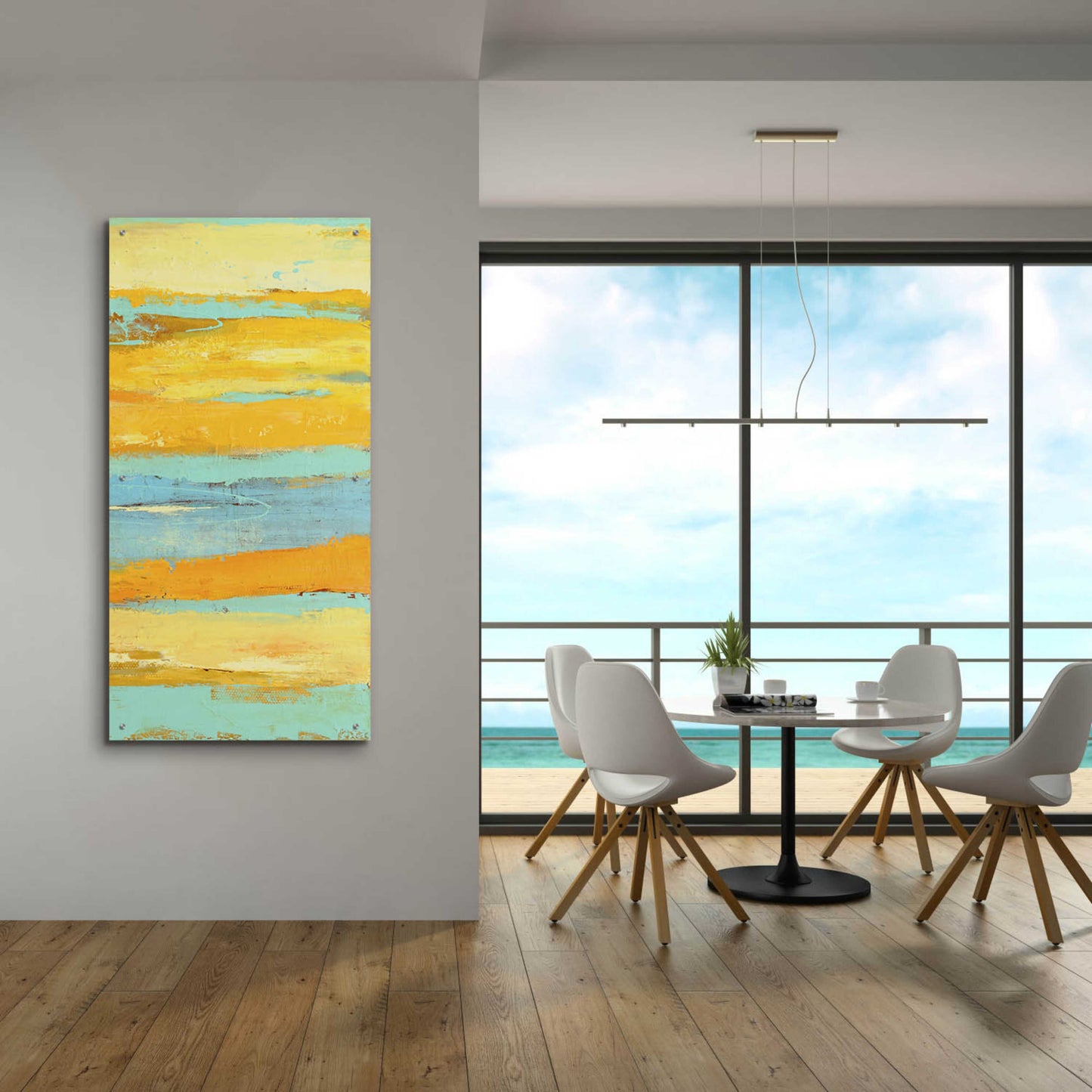 Epic Art 'Caribbean Sunrise II' by Erin Ashley, Acrylic Glass Wall Art,24x48