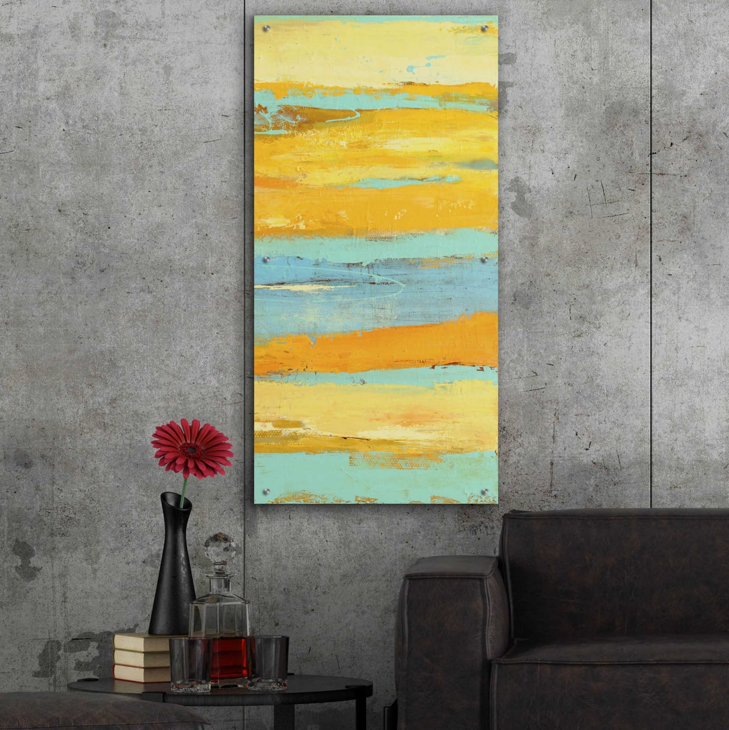 Epic Art 'Caribbean Sunrise II' by Erin Ashley, Acrylic Glass Wall Art,24x48