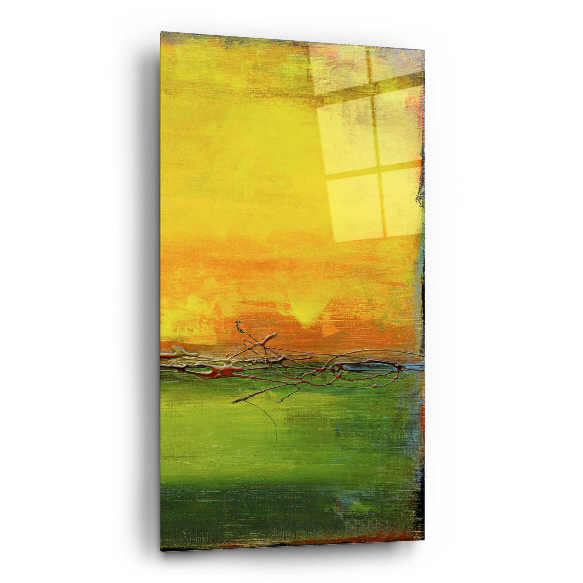 Epic Art 'Lime Wire II' by Erin Ashley, Acrylic Glass Wall Art,12x24