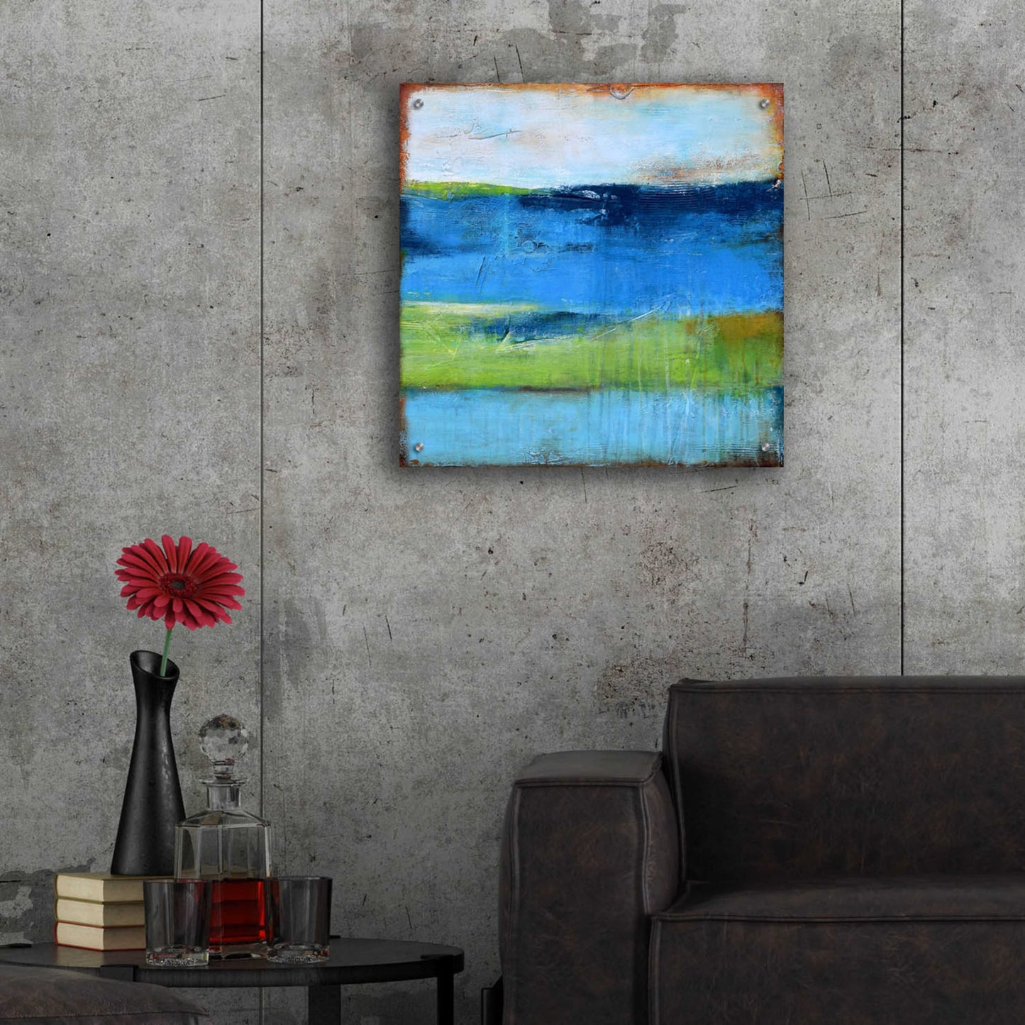 Epic Art 'Blue Ridge Escape II' by Erin Ashley, Acrylic Glass Wall Art,24x24