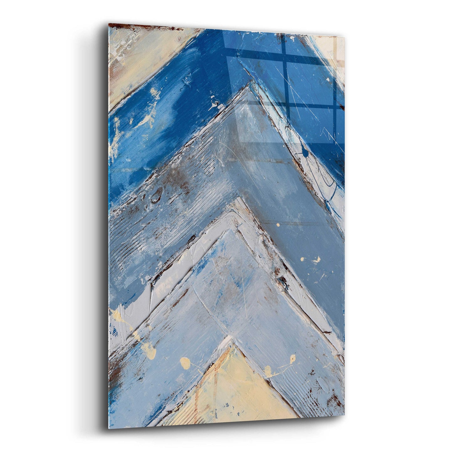 Epic Art 'Blue Zag I' by Erin Ashley, Acrylic Glass Wall Art,12x16