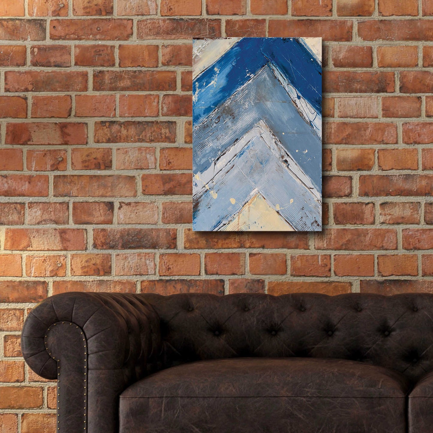 Epic Art 'Blue Zag I' by Erin Ashley, Acrylic Glass Wall Art,16x24