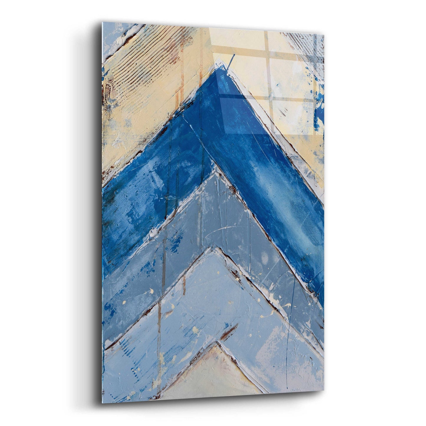 Epic Art 'Blue Zag II' by Erin Ashley, Acrylic Glass Wall Art,12x16